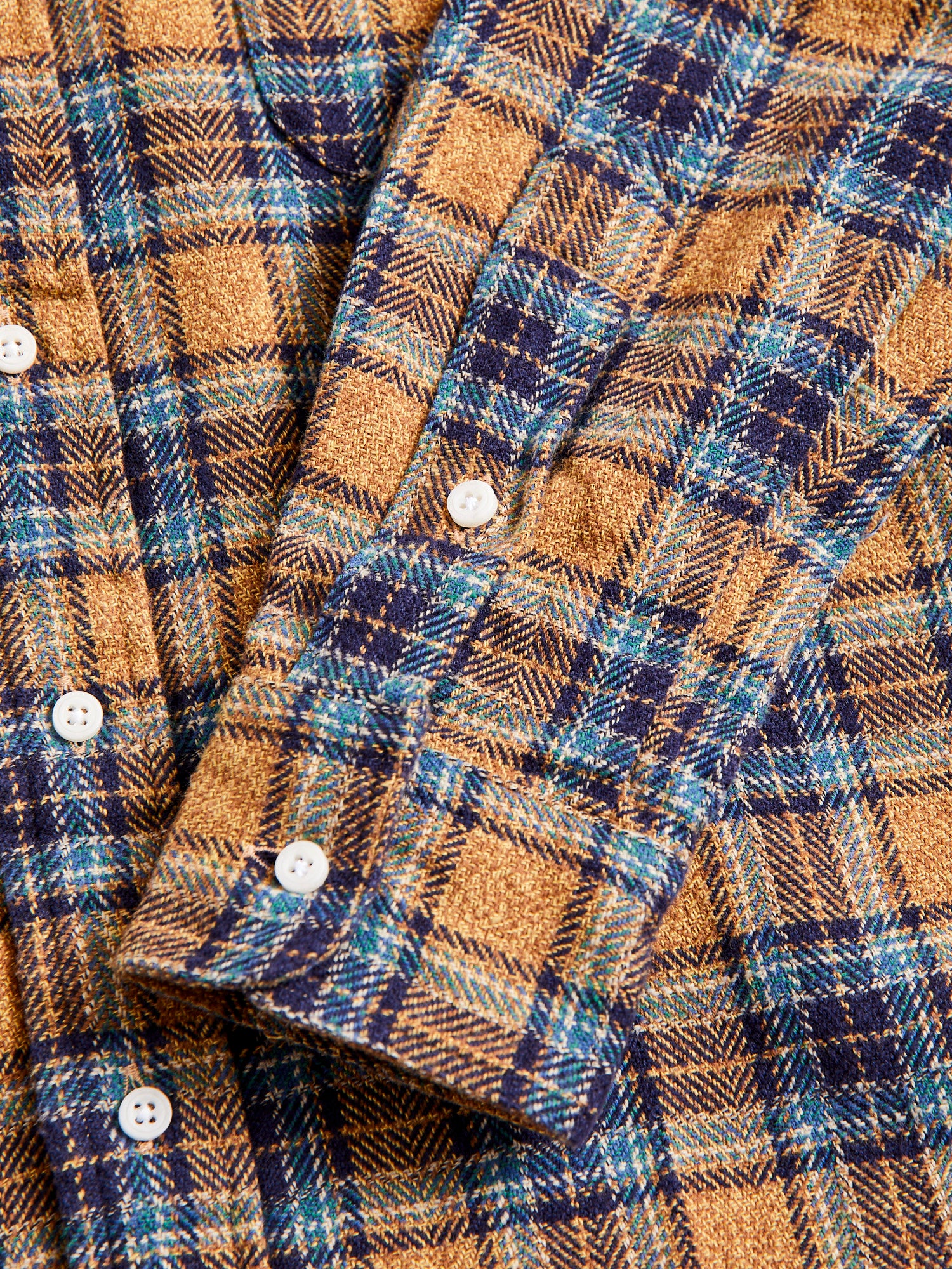 Cotton Tweed Check in Tan - Image 5