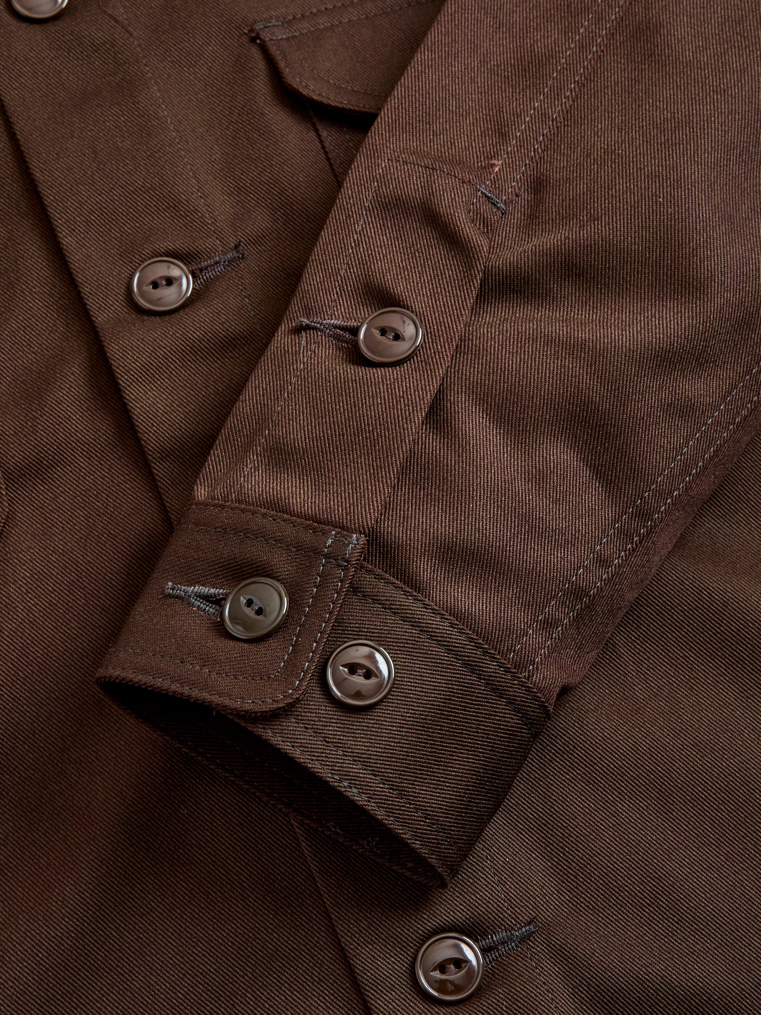 Cotton Twill Smokey Shirt in Brown - Image 5