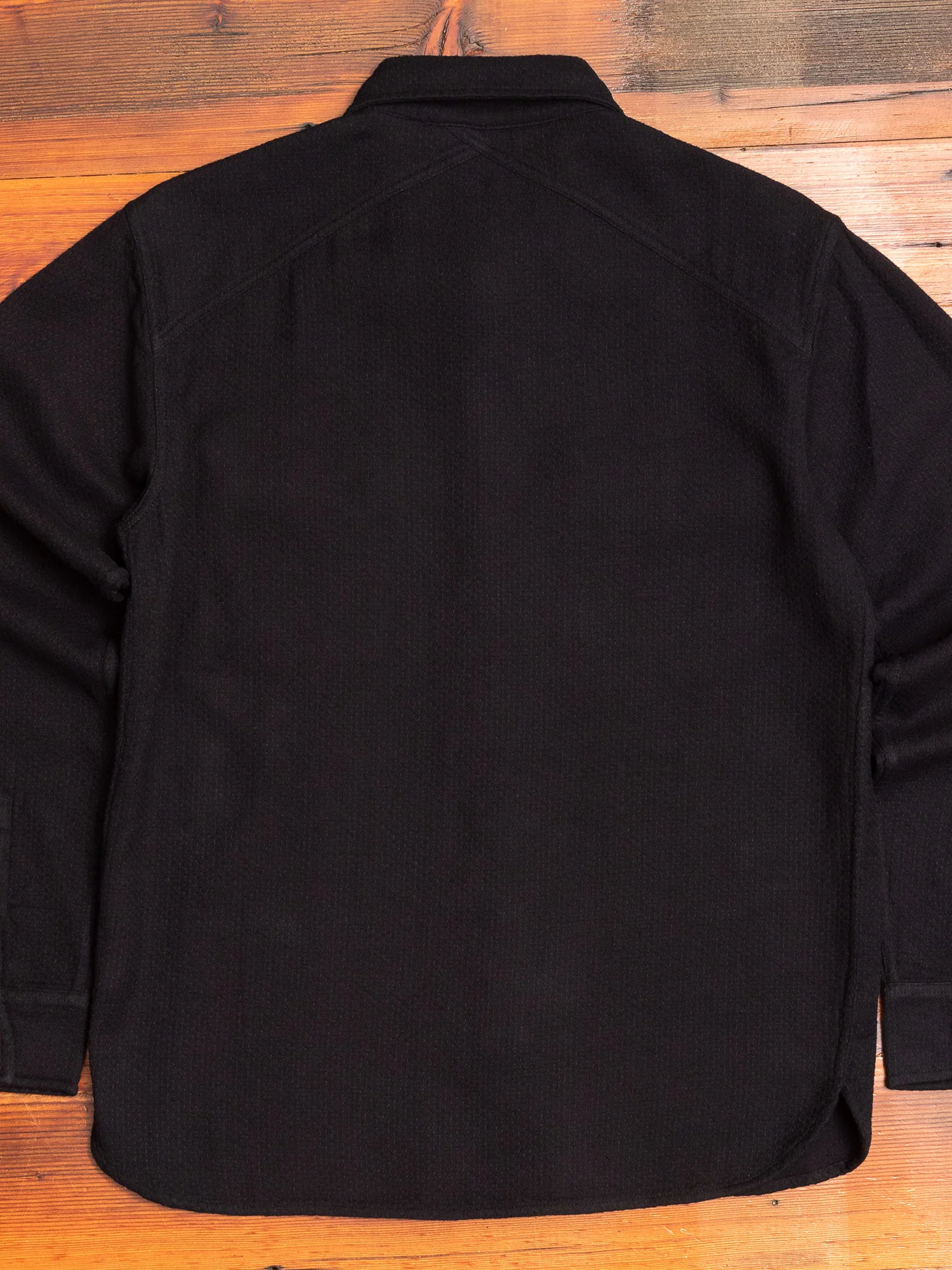 CPO Shirt in Black Overdye Sashiko - Image 8