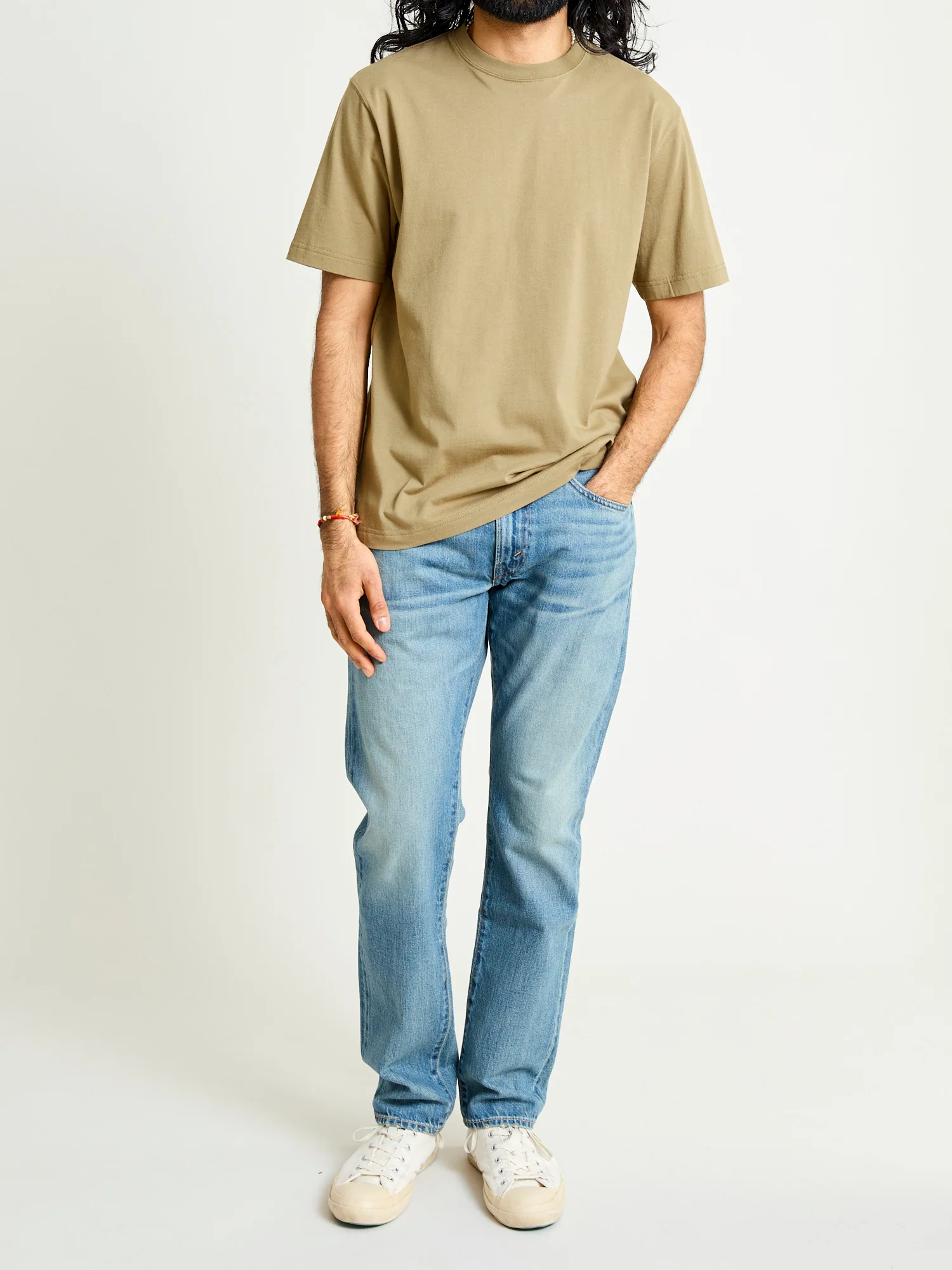 Crewneck T-Shirt in Olive - Image 7