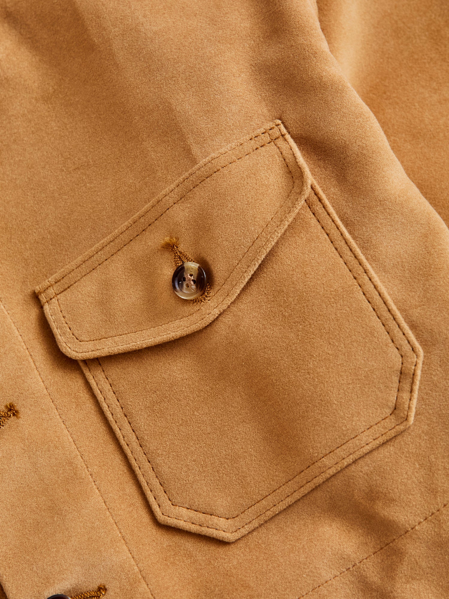 Crissman Overshirt in Camel Moleskin - Image 4