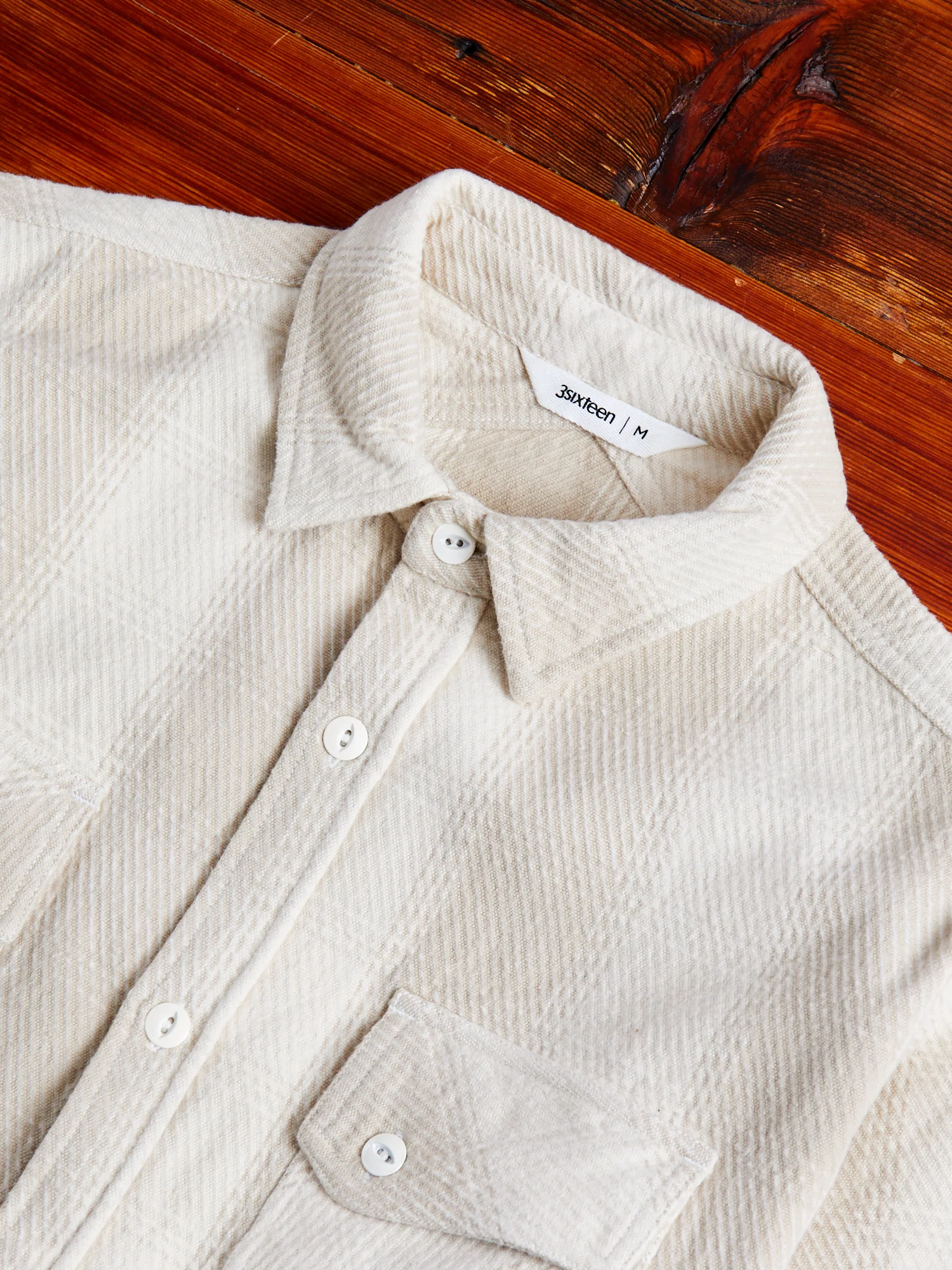 Crosscut Flannel in Alabaster Twill - Image 3