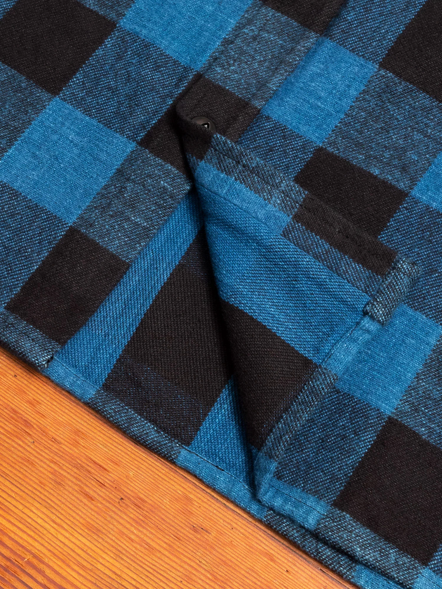 Crosscut Flannel in Indigo Buffalo Plaid - Image 7