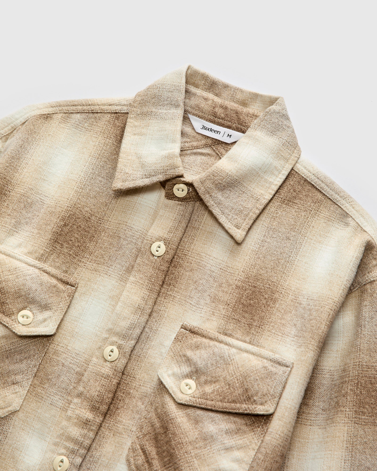 Crosscut Flannel in Sand Ombre - Image 3