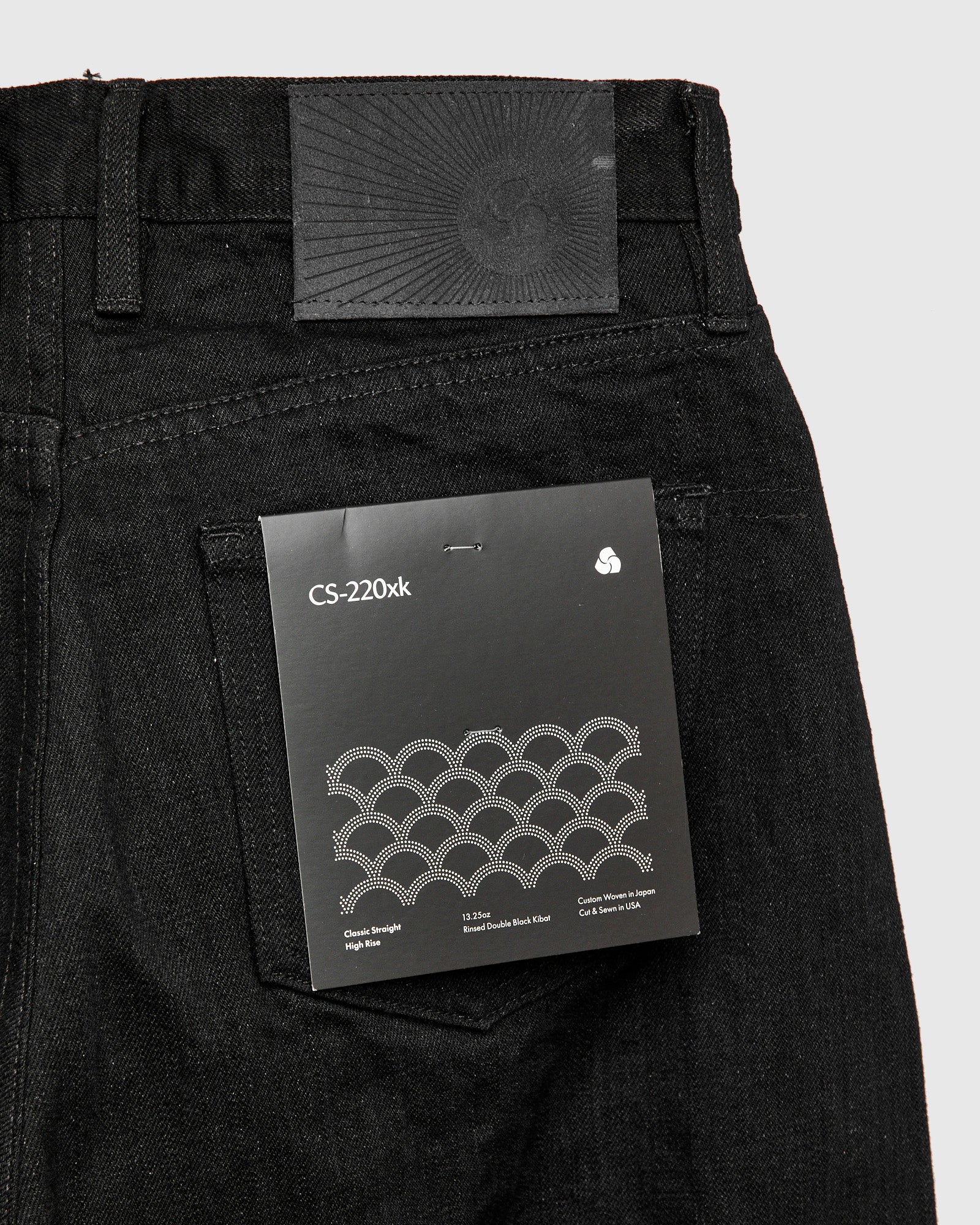 CS-220xk "Black Kibata" 13.25oz Rinsed Selvedge Denim - Classic Straight Fit - Image 4