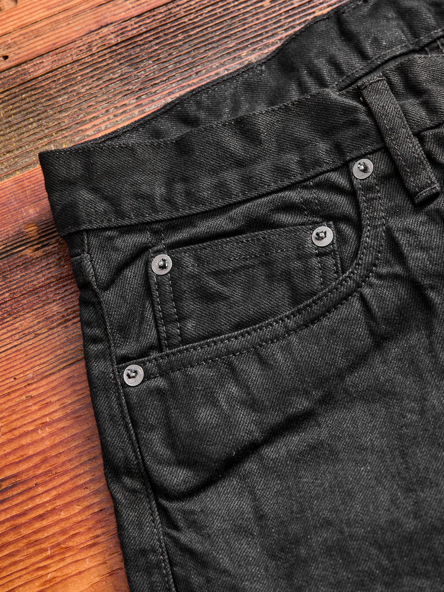 CS-222x 12oz Double Black Selvedge Denim - Classic Straight Fit - Image 6