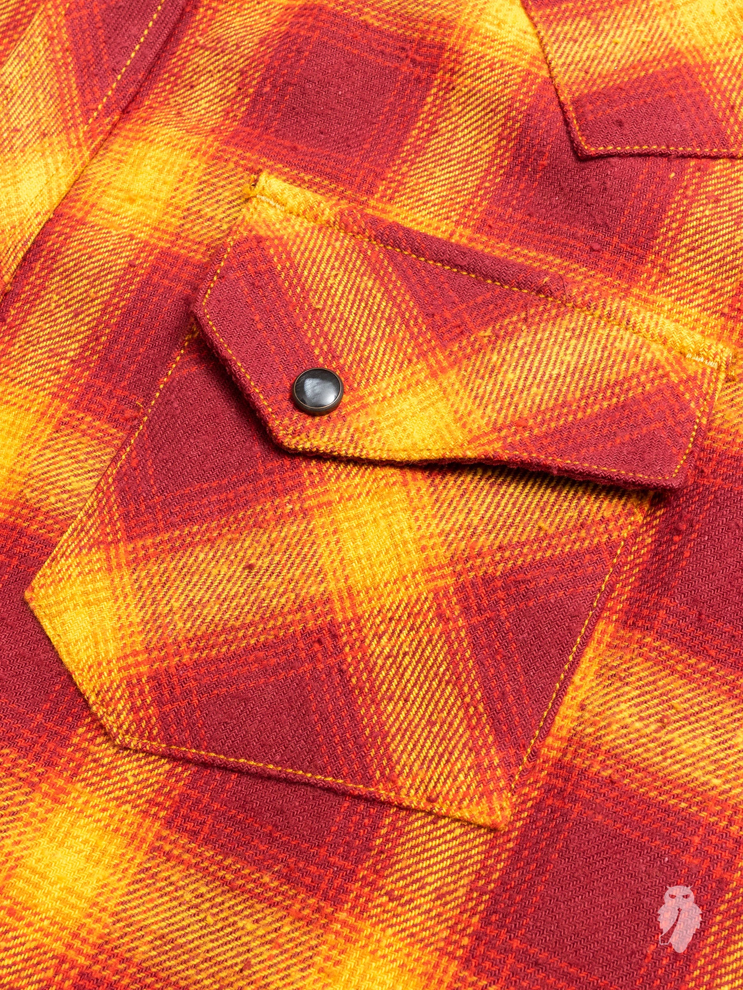 Dawson Selvedge Flannel in Red Rust - Image 4