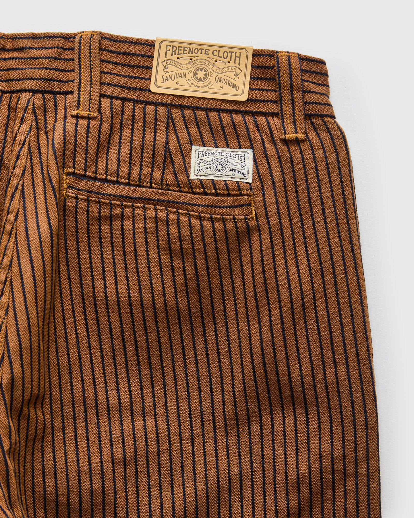 Deck Pant in Brown Herringbone Dobby - Image 3