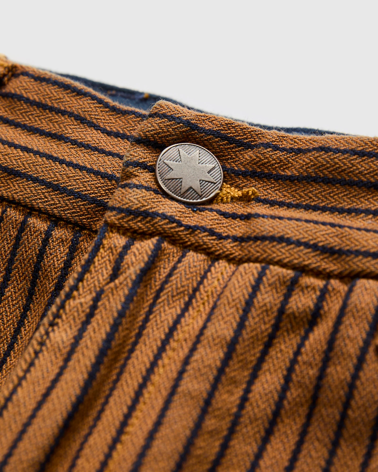 Deck Pant in Brown Herringbone Dobby - Image 5
