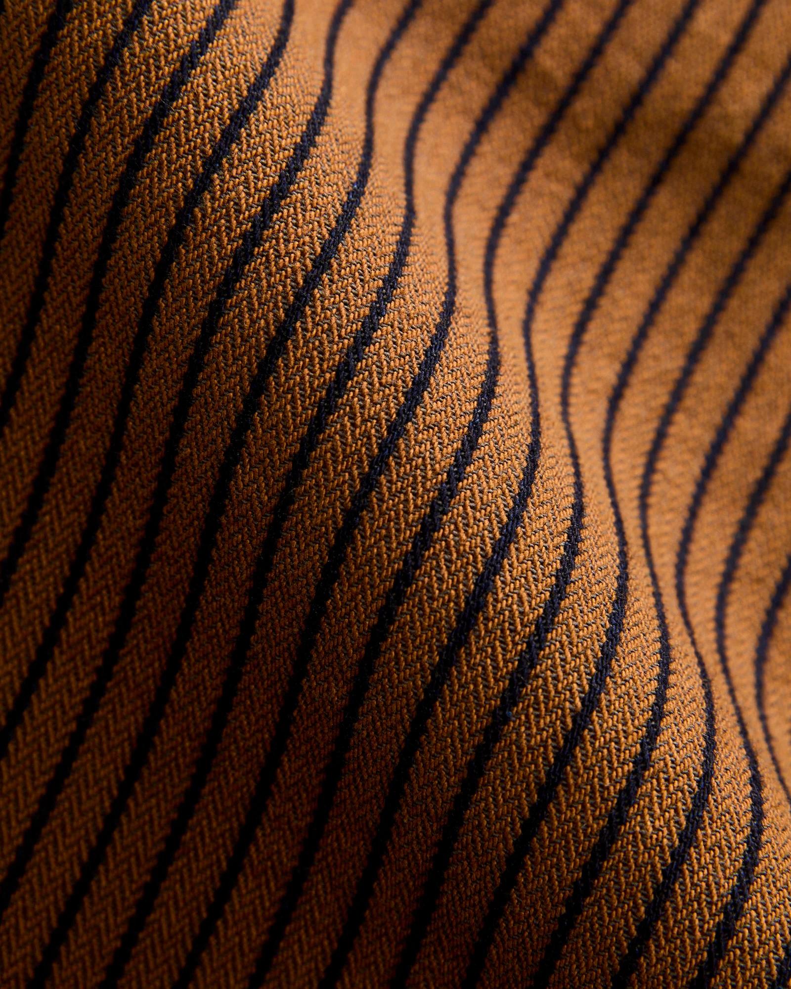 Deck Pant in Brown Herringbone Dobby - Image 8