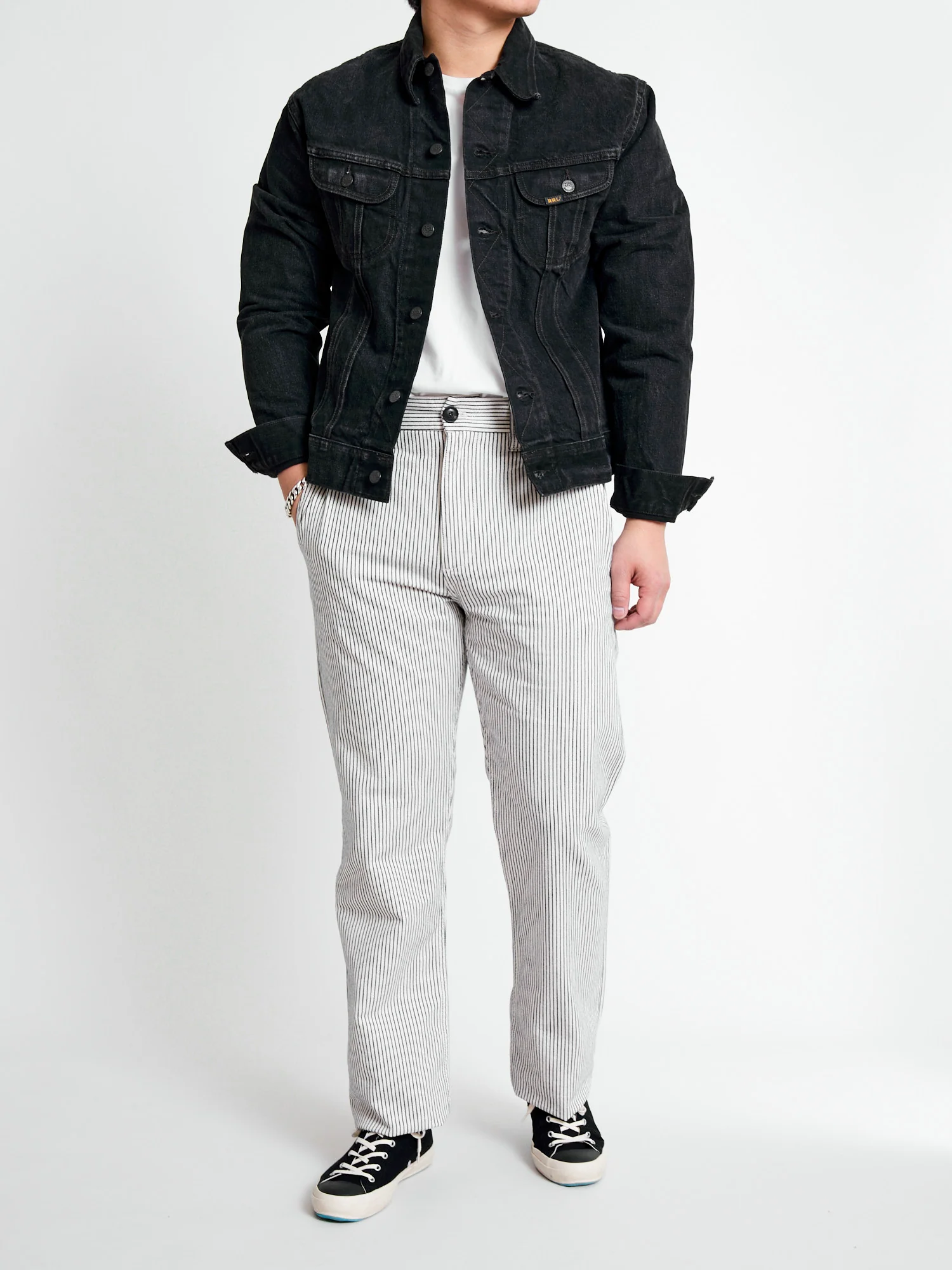 Deck Pant in Indigo Stripe - Image 18
