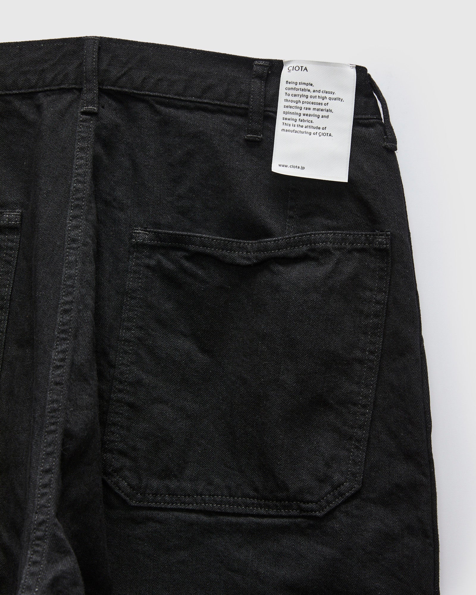 Denim Baker Pants in Rinse Black - Image 3