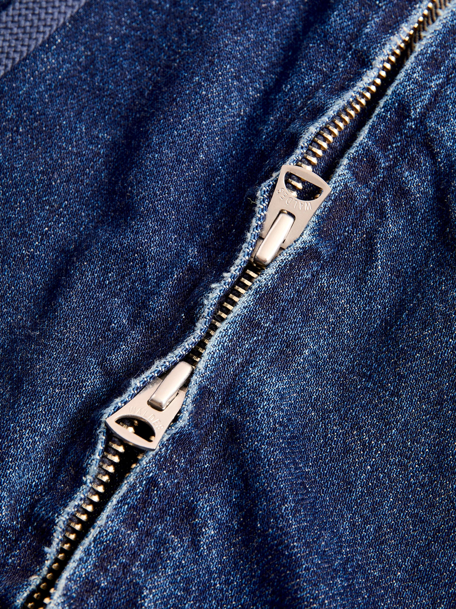 Denim Zip Jacket  in Washed Indigo - Image 5
