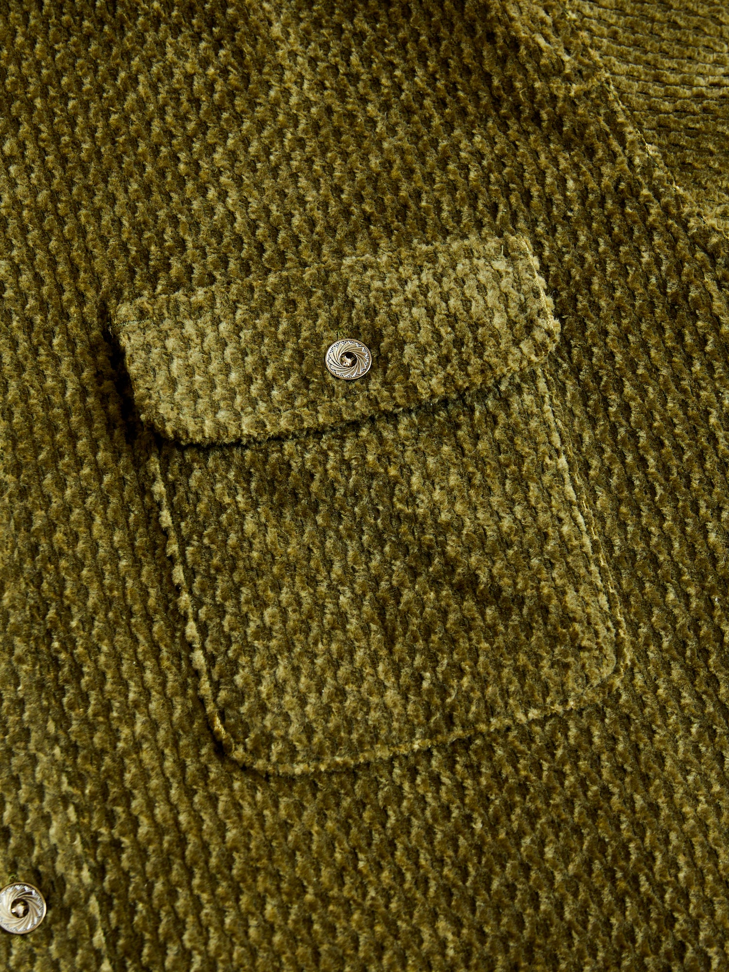 Dobby Corduroy Webster Shirt in Green - Image 4