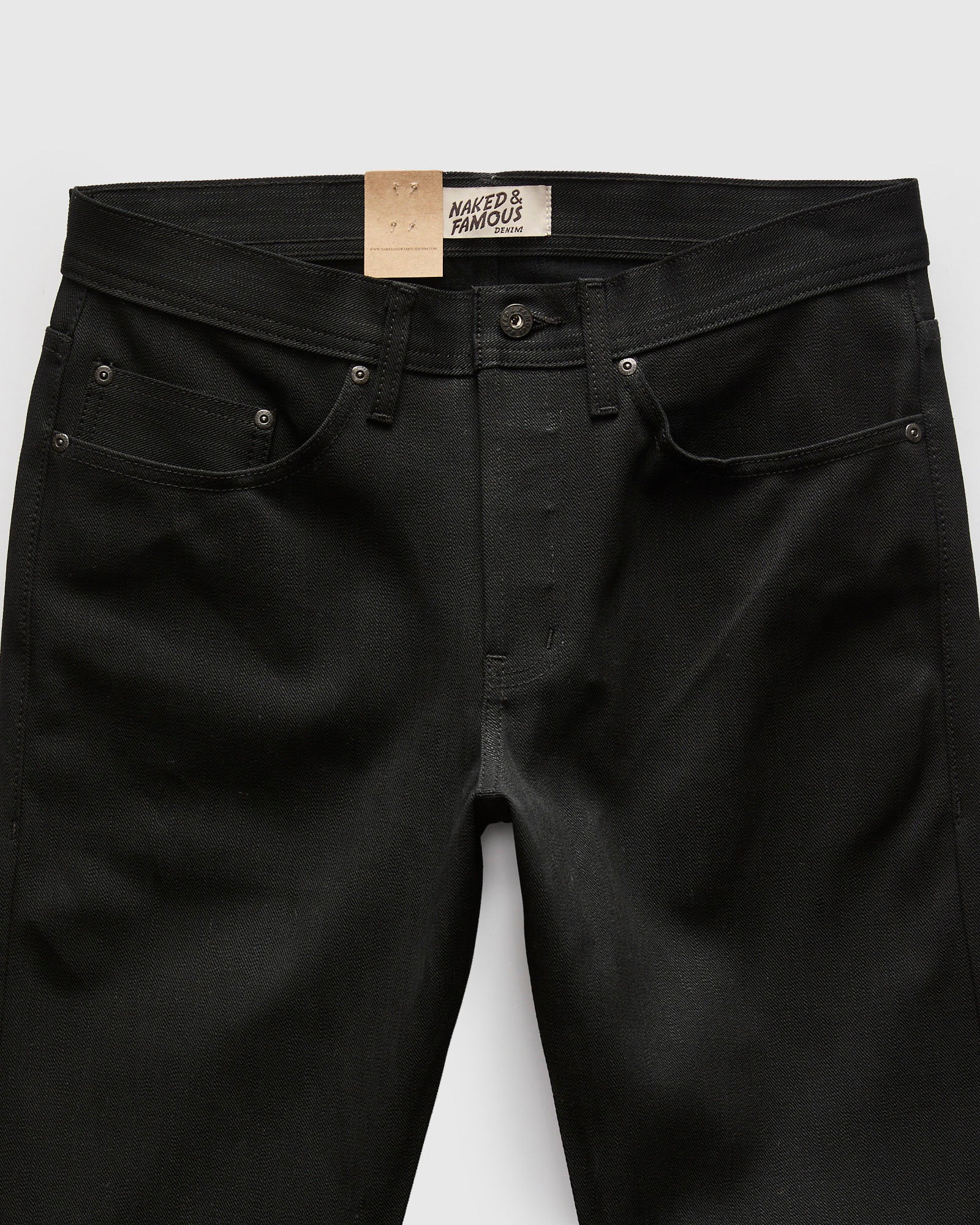 "Double Capsule Collection" 13.75oz Double Black Slub Selvedge Denim - Weird Guy Fit - Image 6