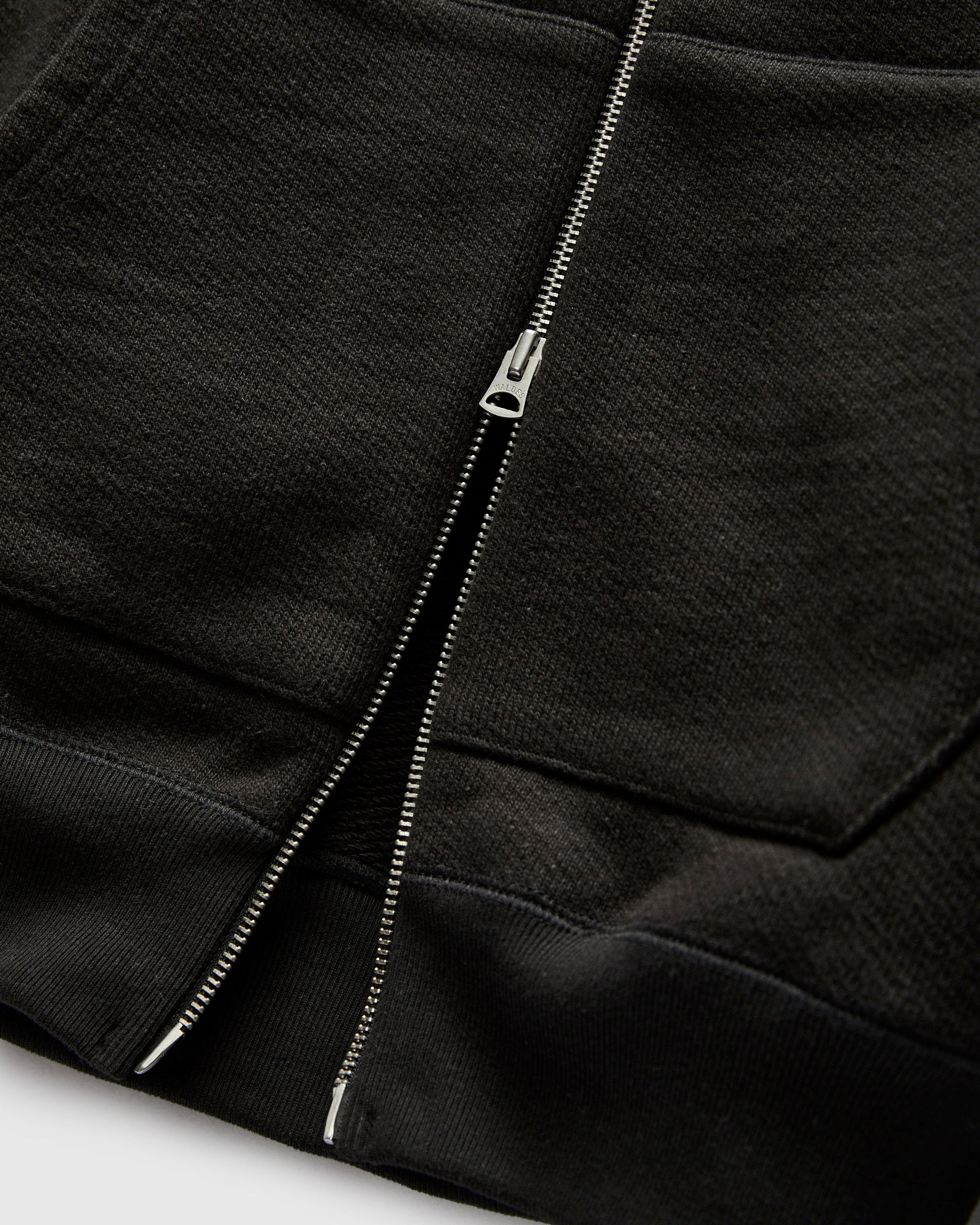 Double Heavyweight French Terry 25.8oz Zip Hoodie in Sumi Black - Image 5