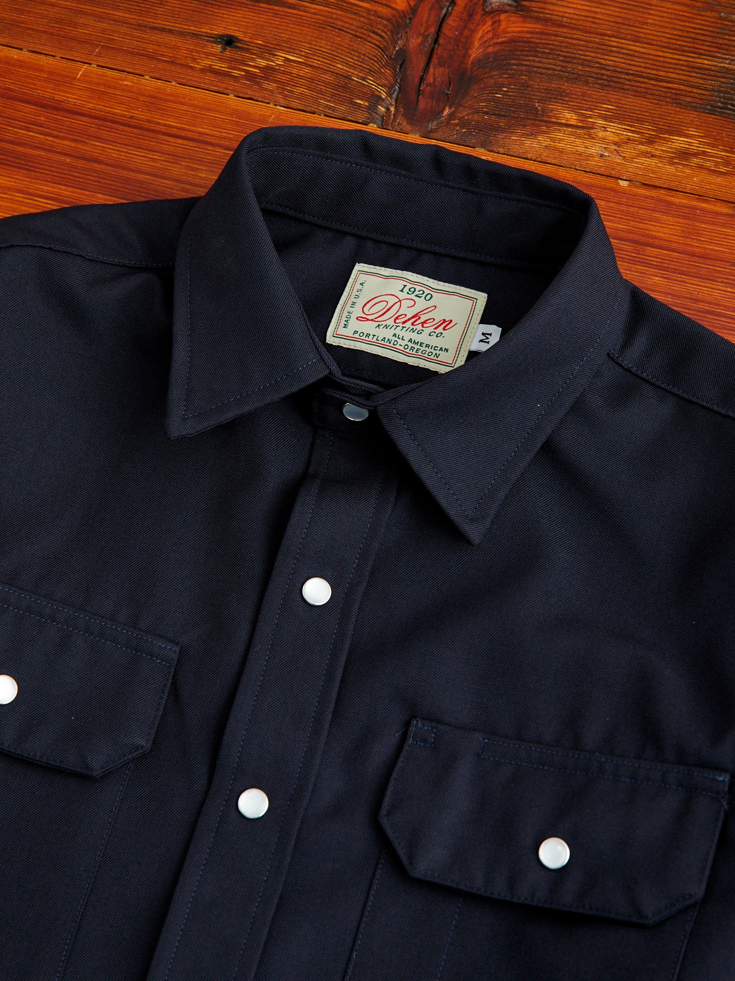 Drover Overshirt in Navy Gabardine - Image 3