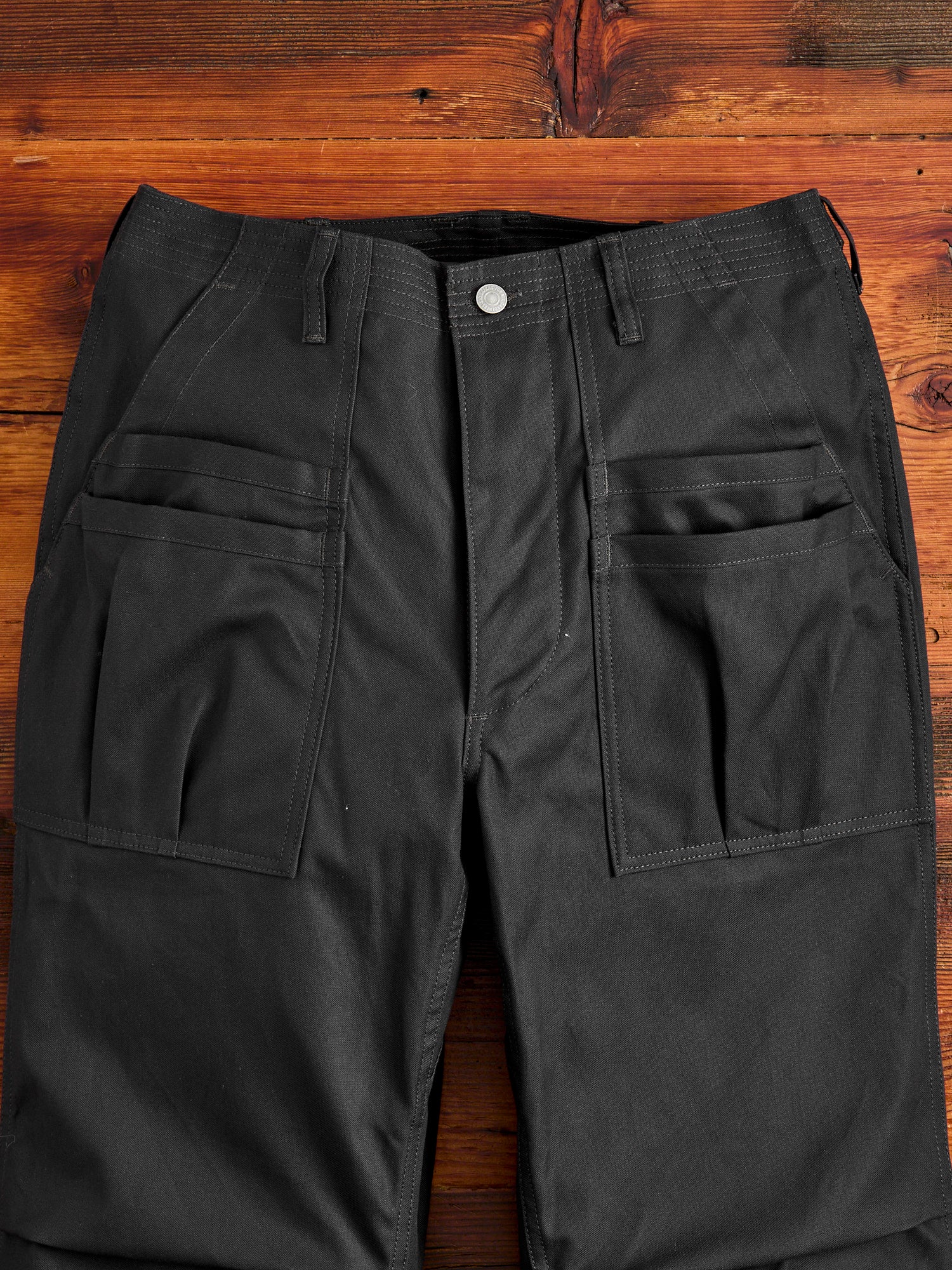 Duck Canvas Overgrown Fatigue Pants in Charcoal - Image 4