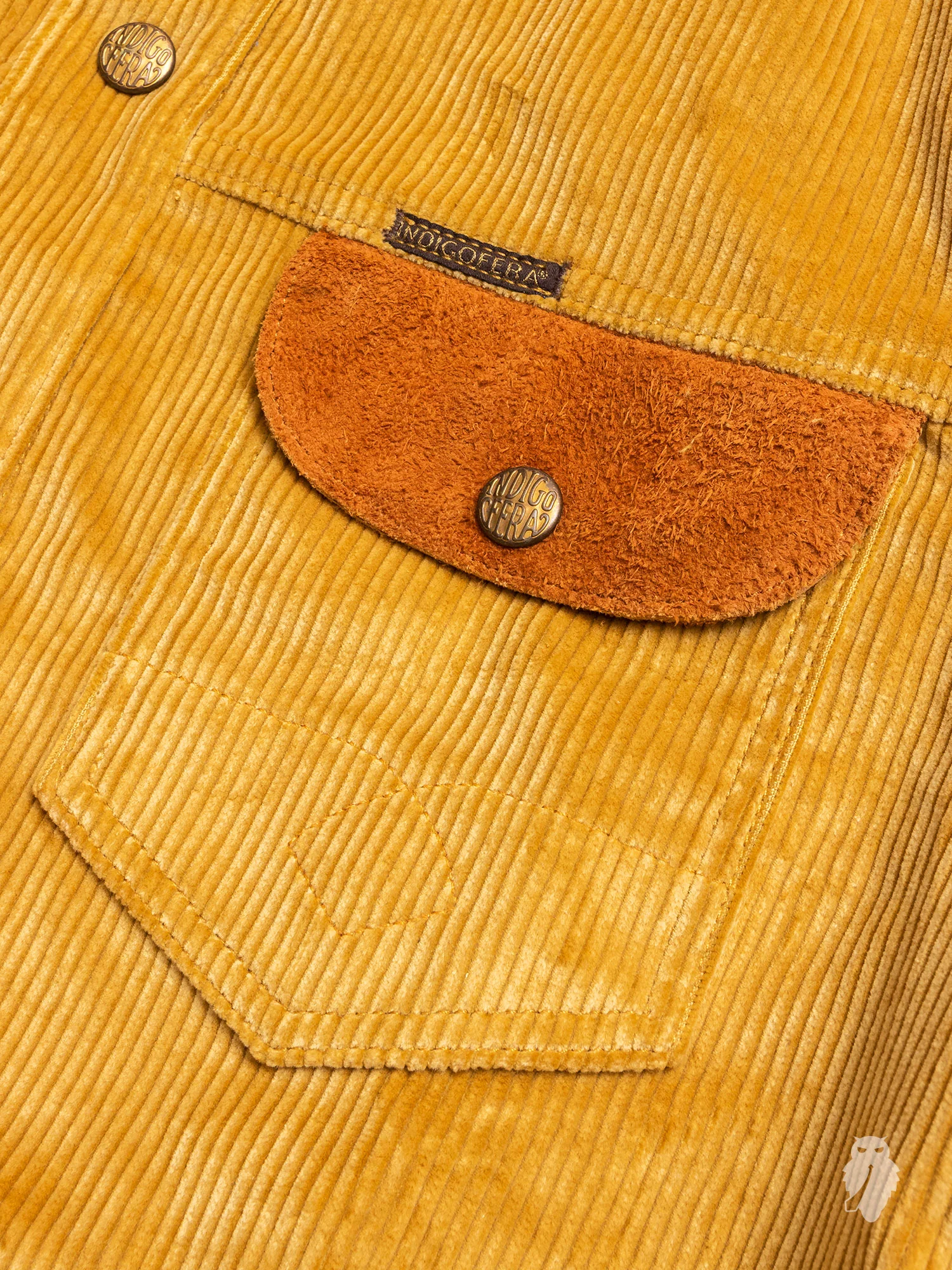 "Eagle Rising" Corduroy Jacket in California Gold - Image 4