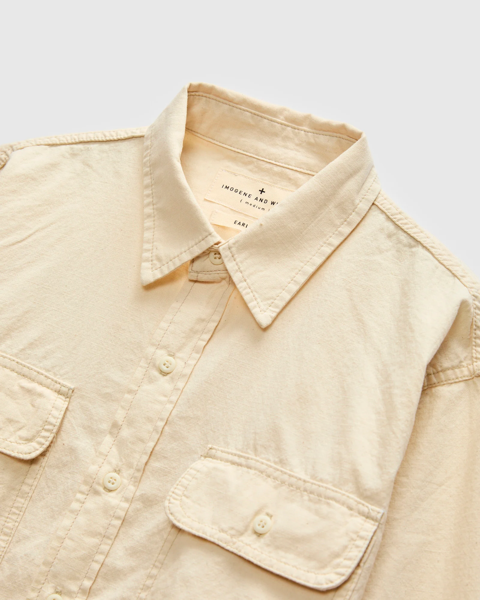 Earl Chambray Shirt in Natural - Image 3