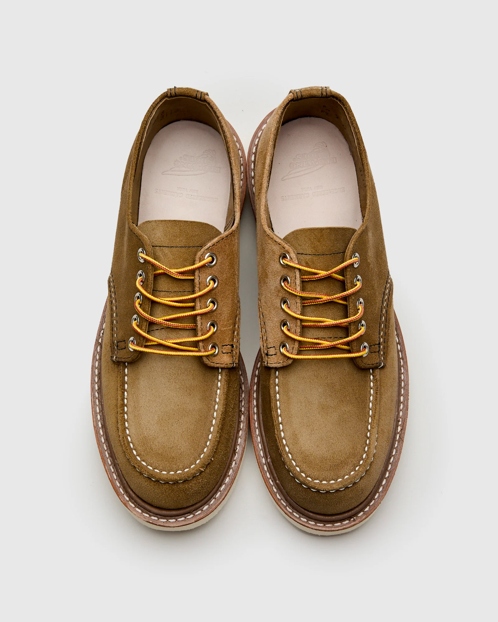 Engineered Garments x Red Wing "Shop Moc" Oxford in Camel Remix - Image 6