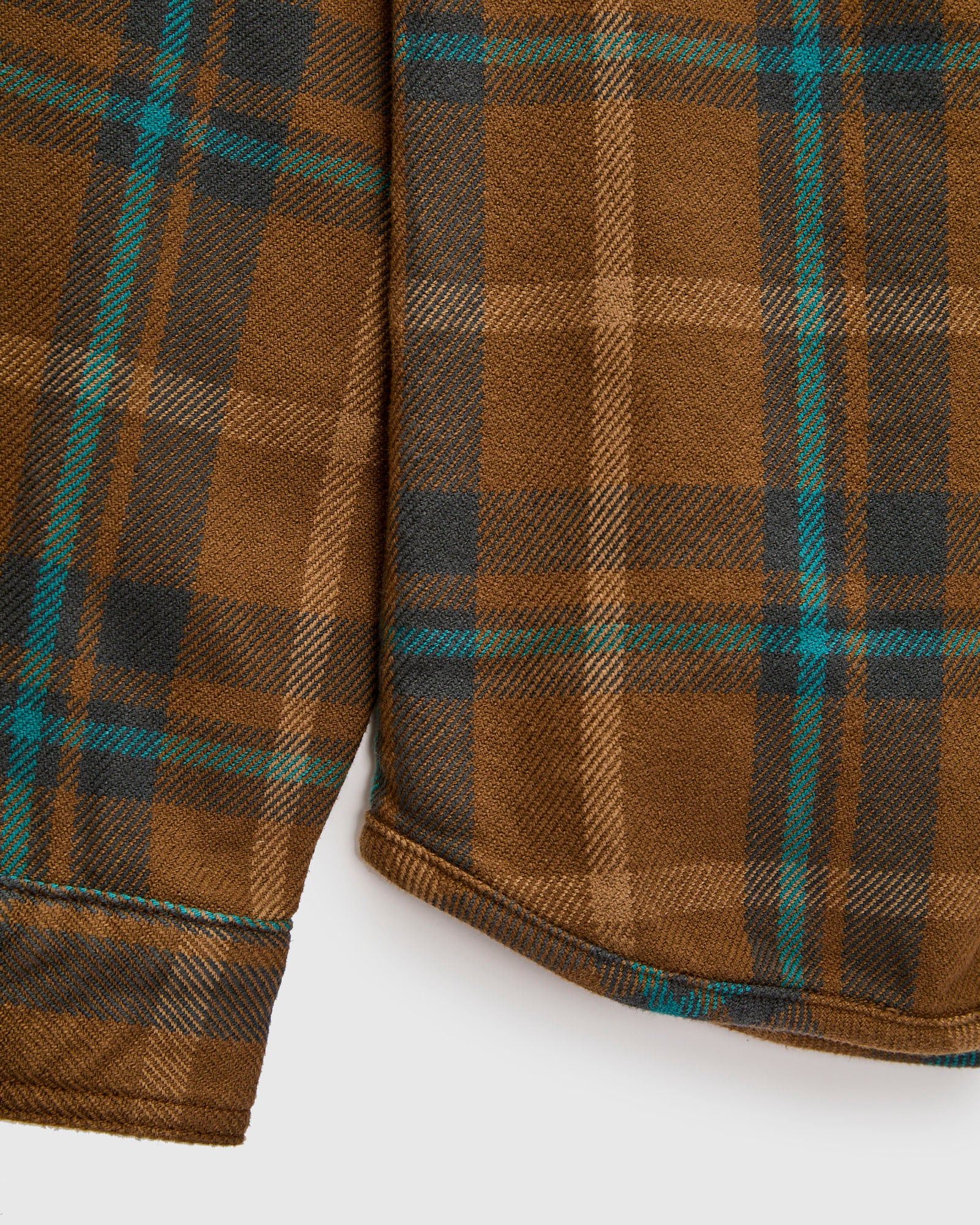 Extra Heavy Flannel Shirt in Beige Marine - Image 6