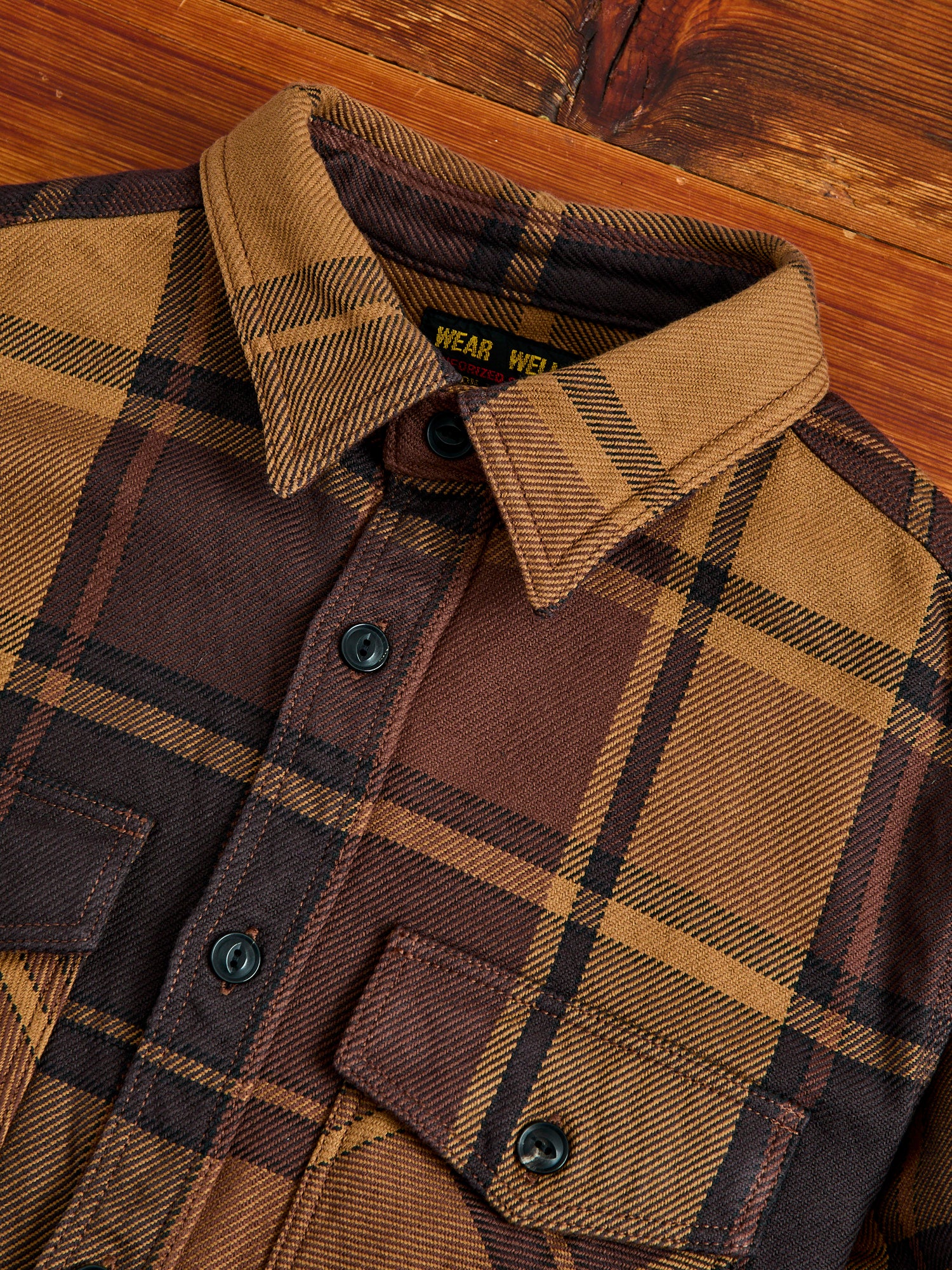 Extra Heavy Flannel Shirt in Orange - Image 4