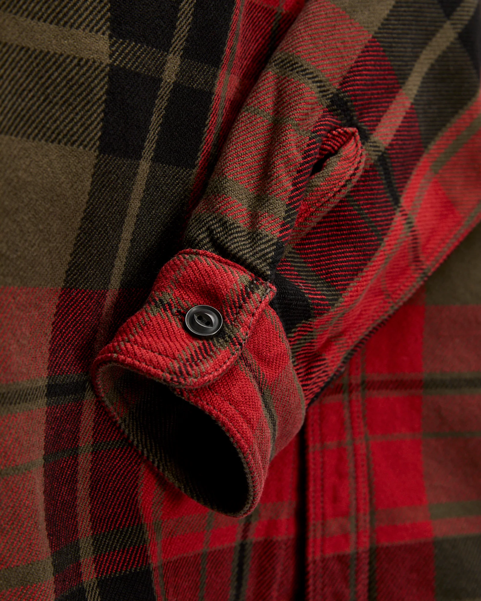 Extra Heavy Flannel Shirt in Red Moss - Image 5