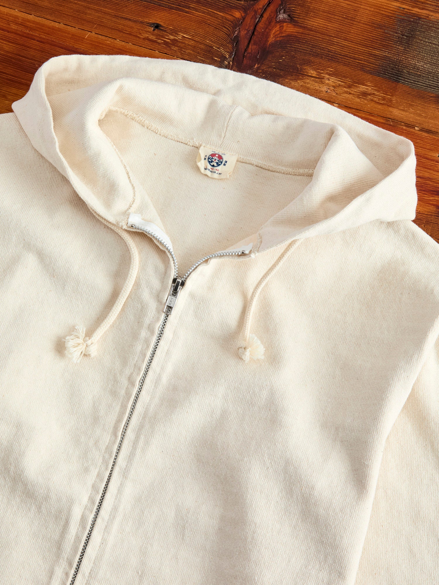 Extra Heavyweight Jersey Zip Hoodie in Natural - Image 3