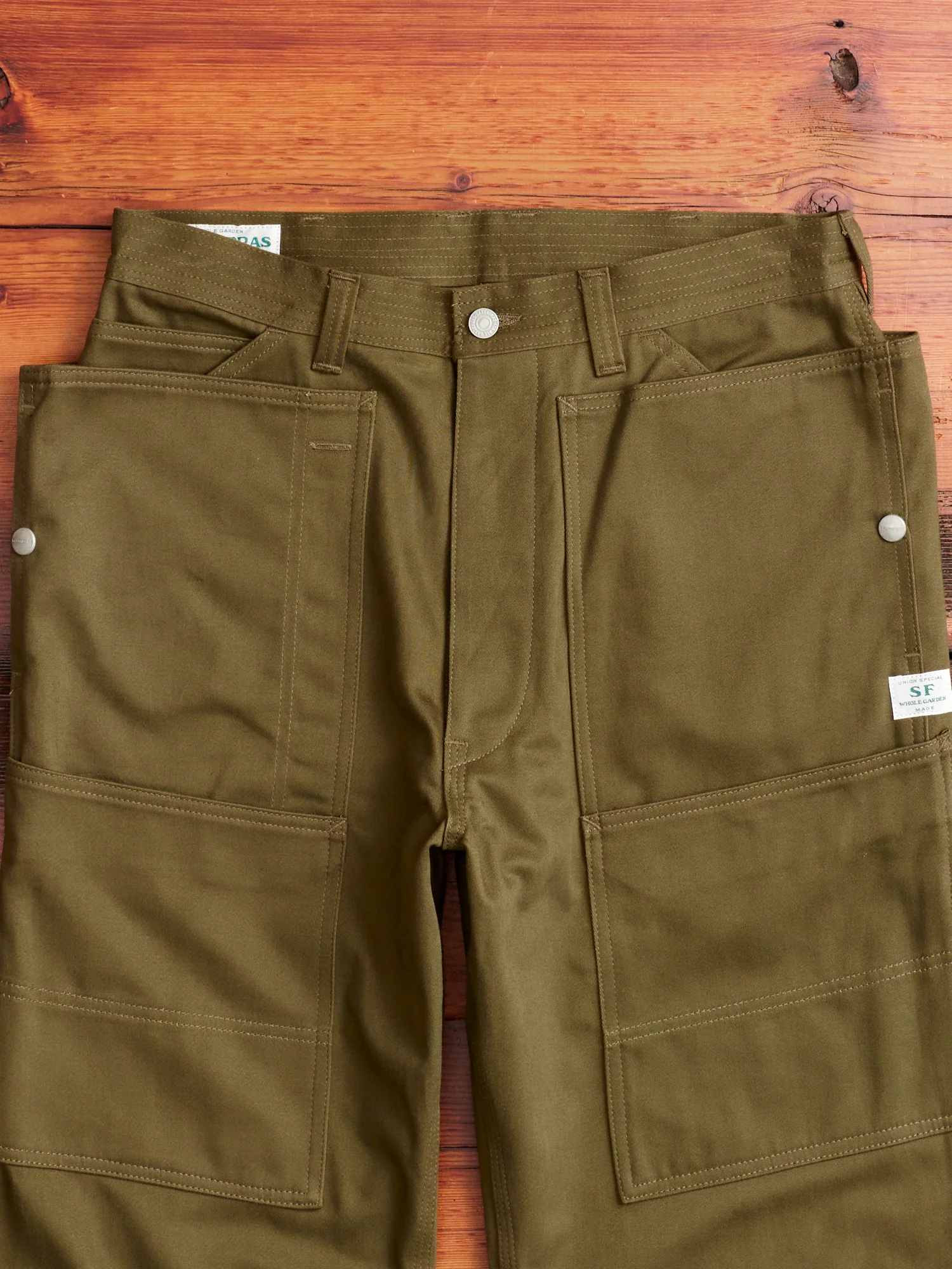 Fall Leaf Tough Pants in Olive Work Satin - Image 3