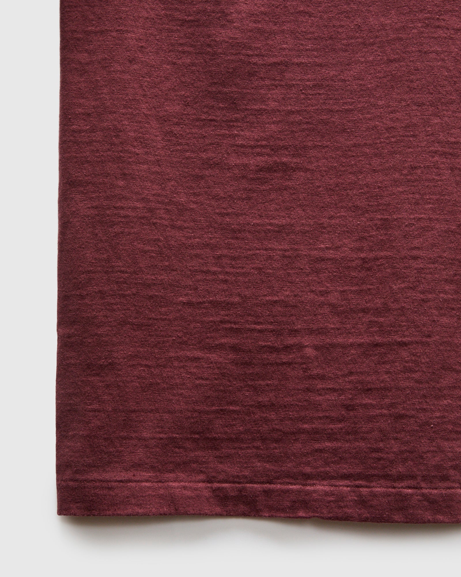 Fallen Cotton Slub Tee in Bordeaux - Image 7
