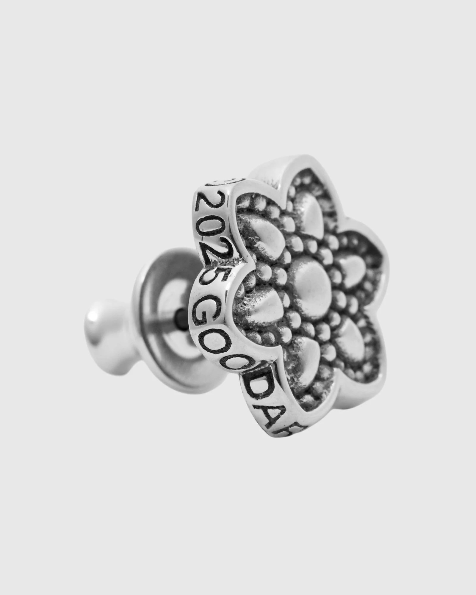 Fancy Cutout Stud Earring in Sterling Silver - Image 2