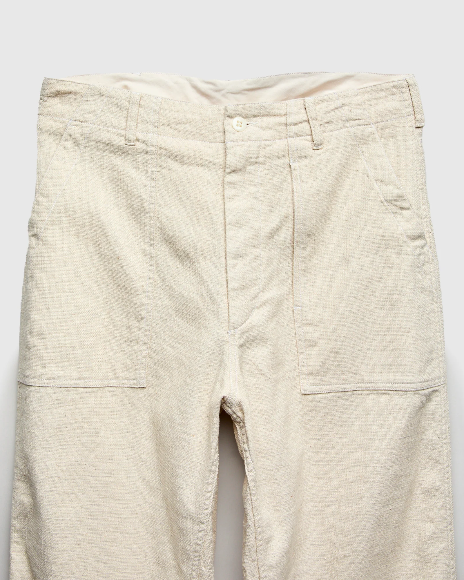 Fatigue Pants in Natural Cotton Linen Java Cloth - Image 4