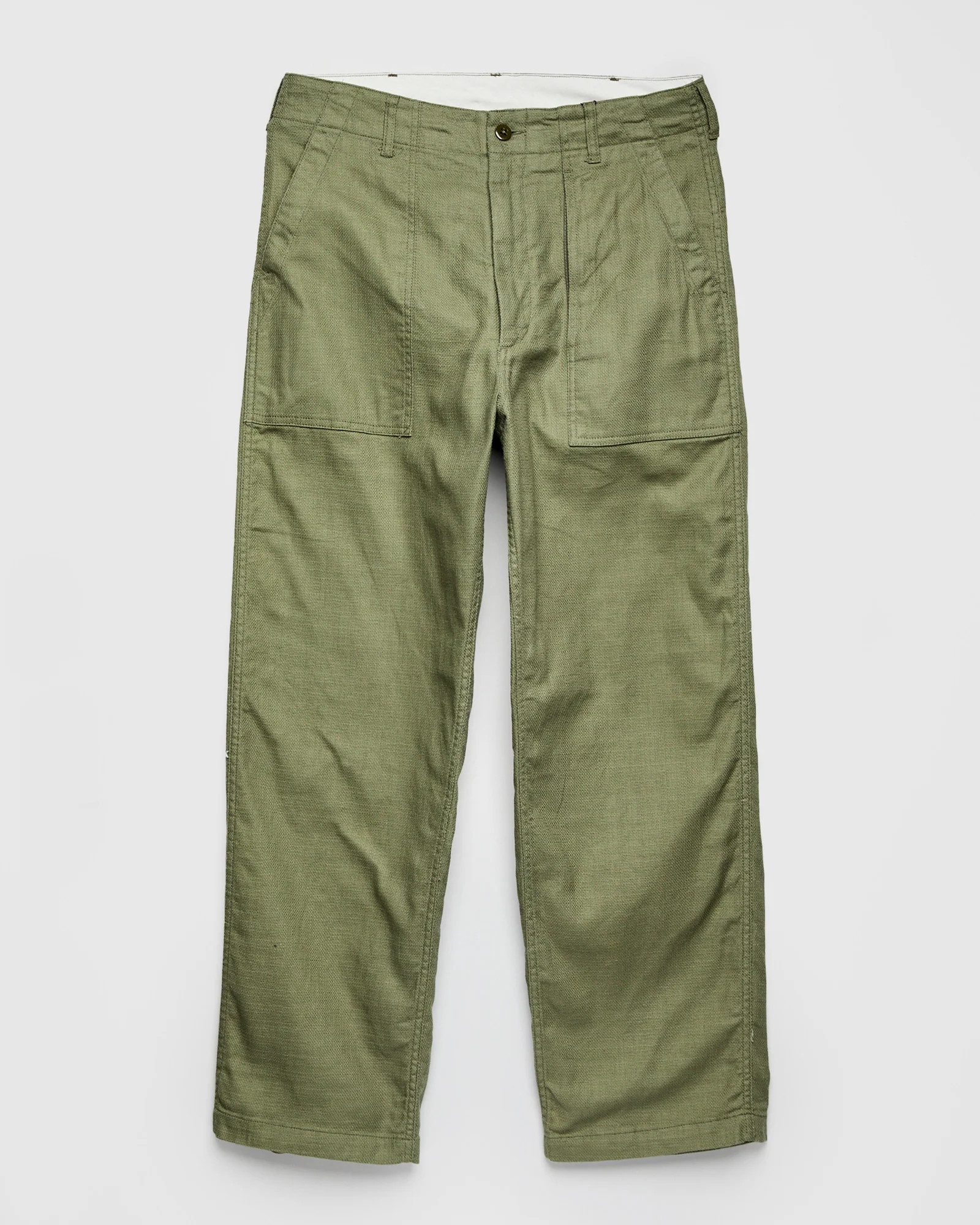 Fatigue Pants in Olive Cotton Linen Java Cloth