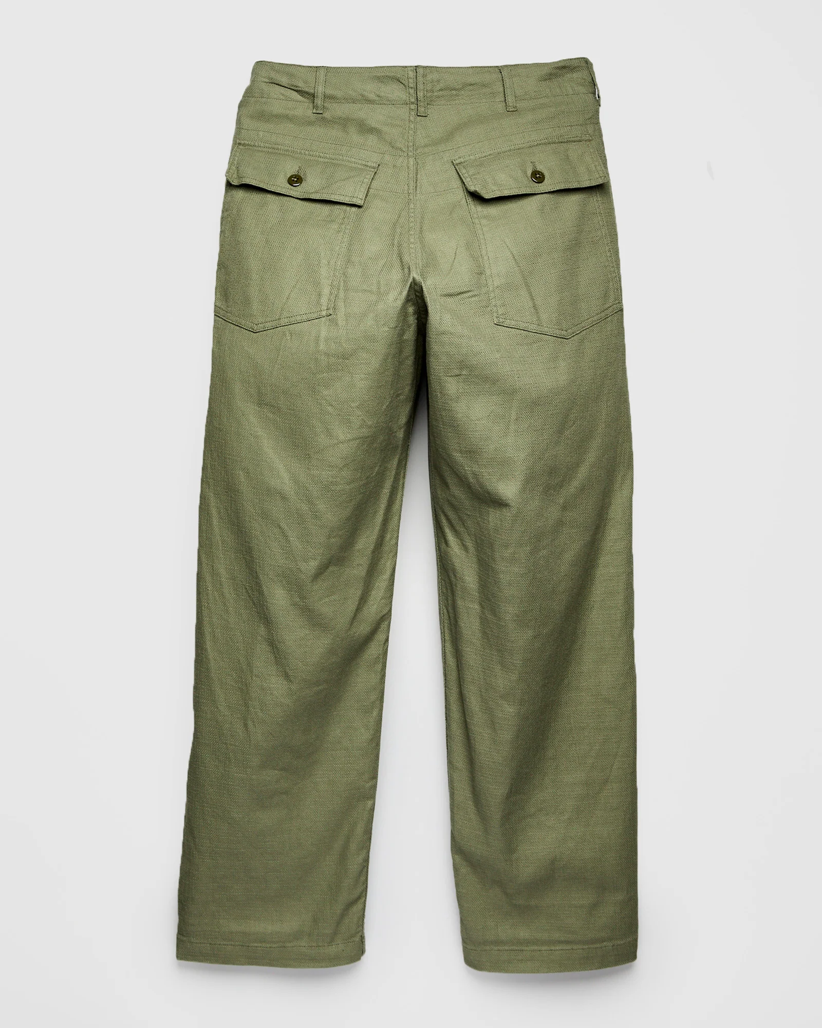 Fatigue Pants in Olive Cotton Linen Java Cloth - Image 3