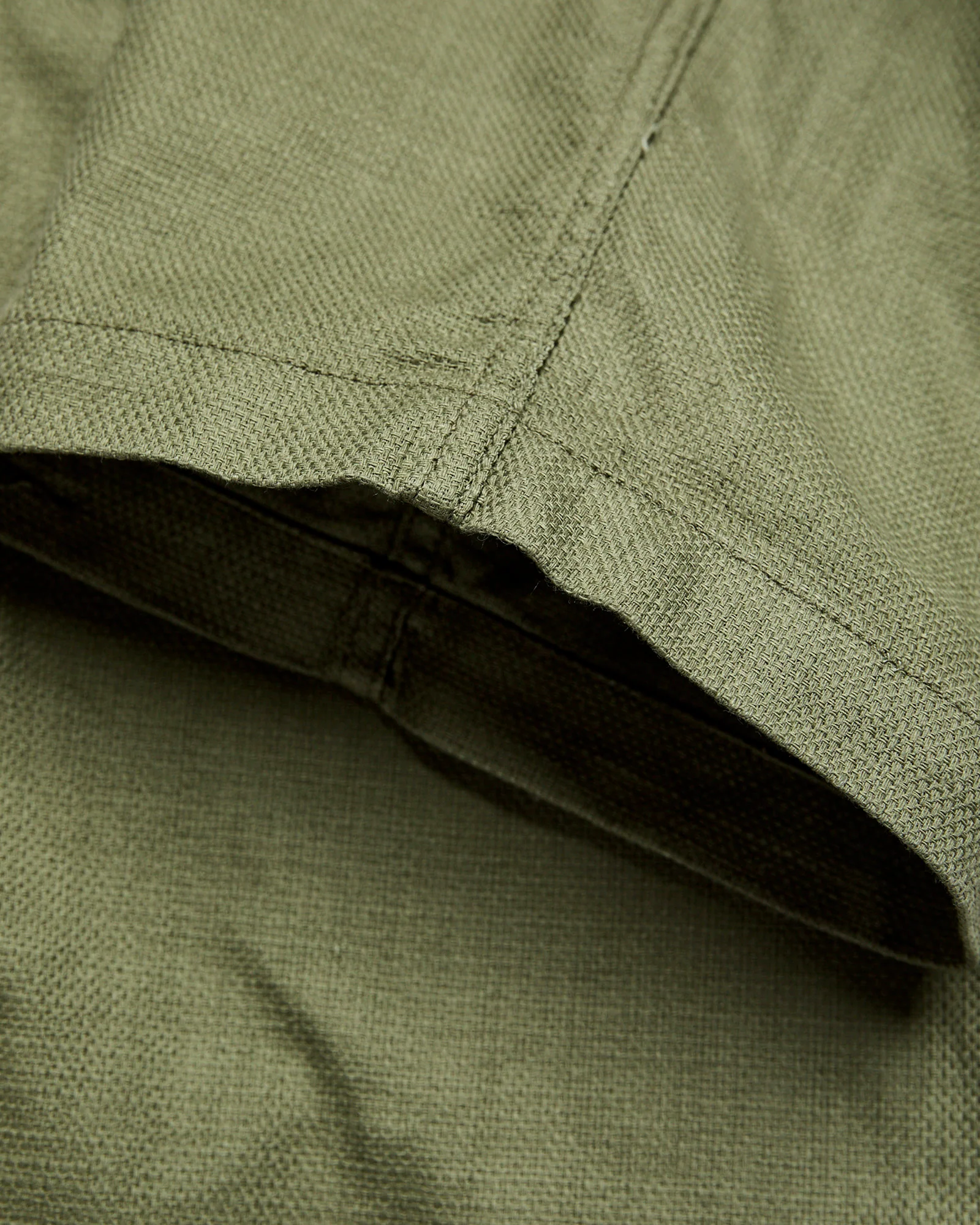 Fatigue Pants in Olive Cotton Linen Java Cloth - Image 8