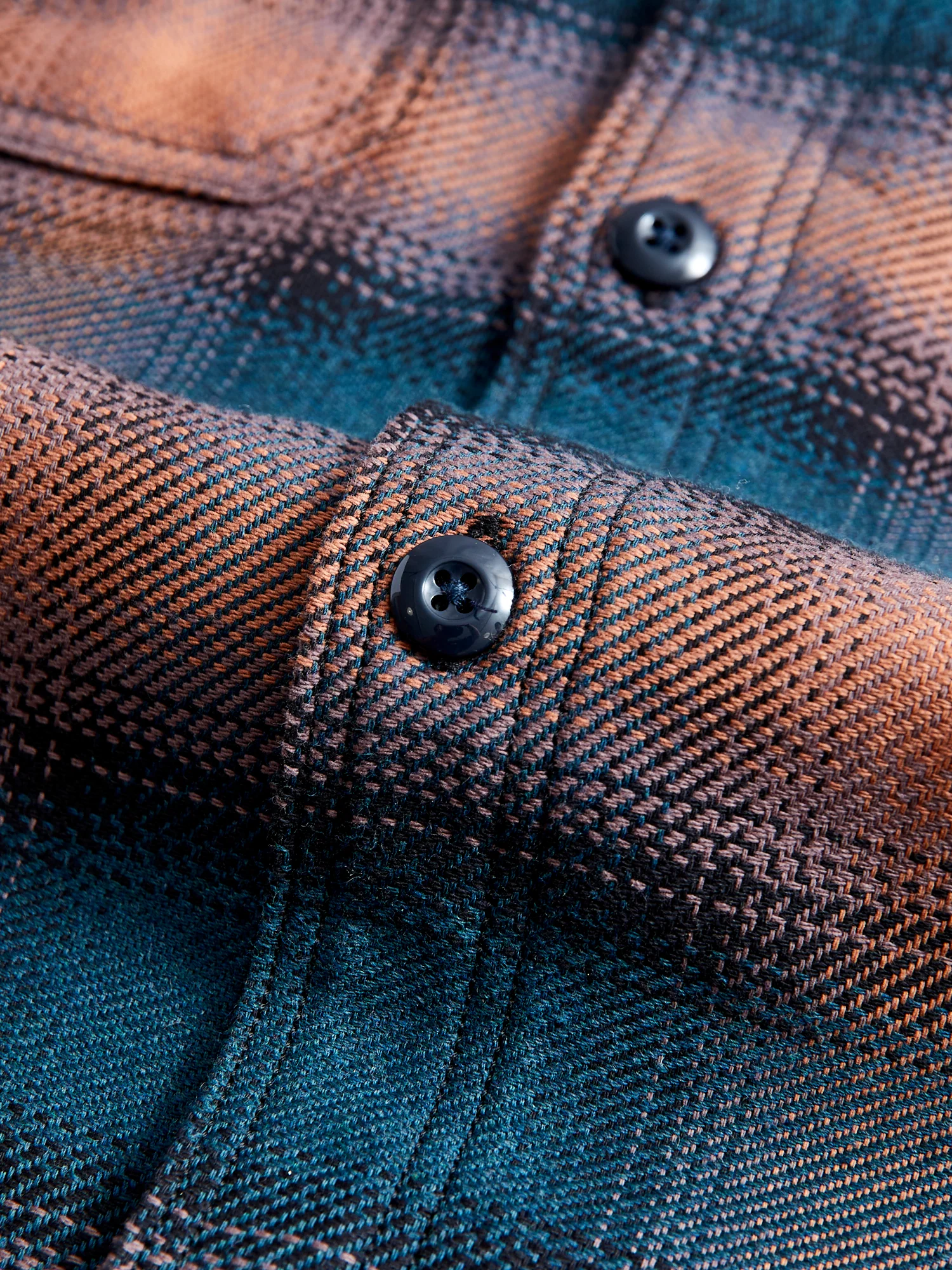"Field Shirt" in Navy Blush Ombre Plaid - Image 6