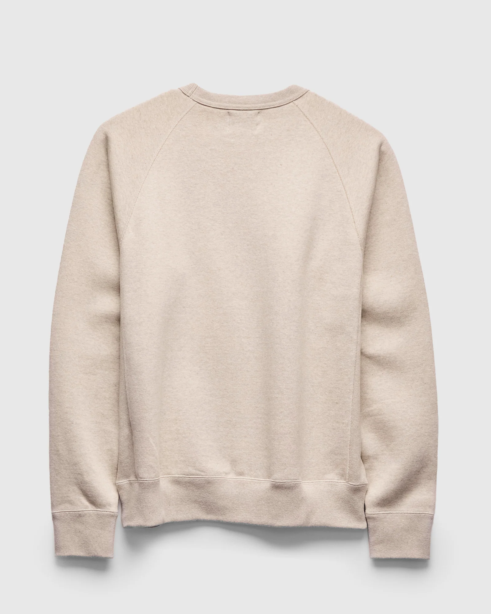 Fleeced FoxFibre® Pullover Crewneck in Oatmeal - Image 2