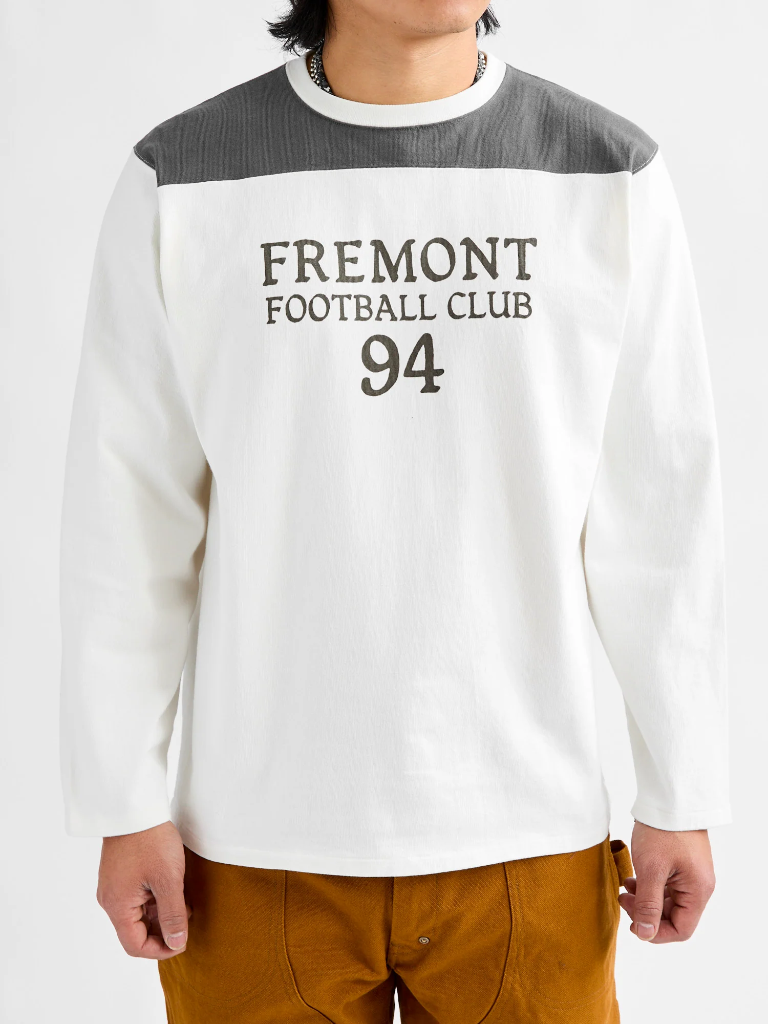 Fremont Football Tee in Off White - Image 2
