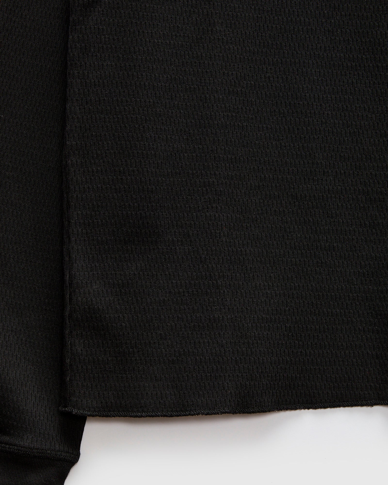 "Good Basics" 10.7oz Diamond Thermal Long Sleeve in Deep Black - Image 5