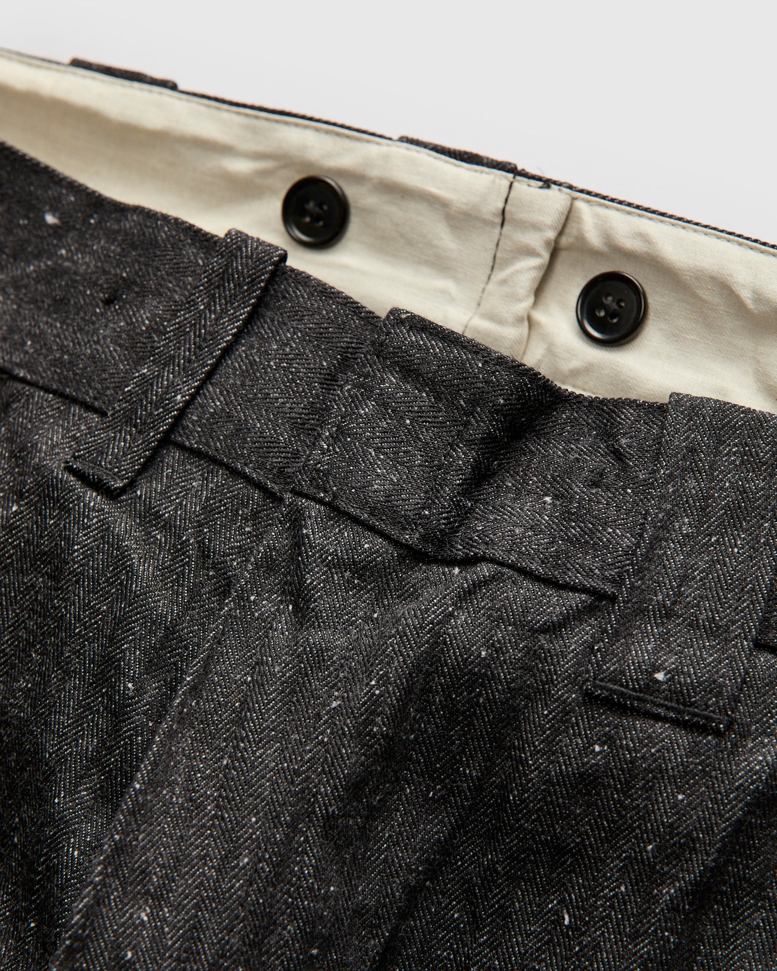 Herringbone Nep Work Pants in Black - Image 5