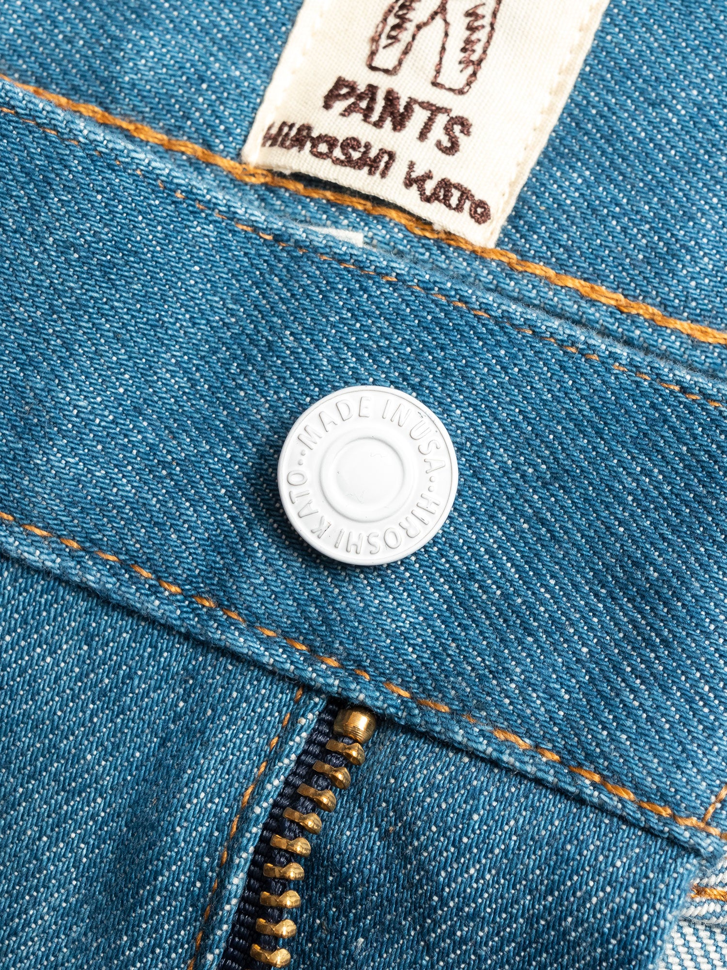 "Halen" 14oz Washed Indigo Stretch Selvedge Denim - Pen Slim - Image 7