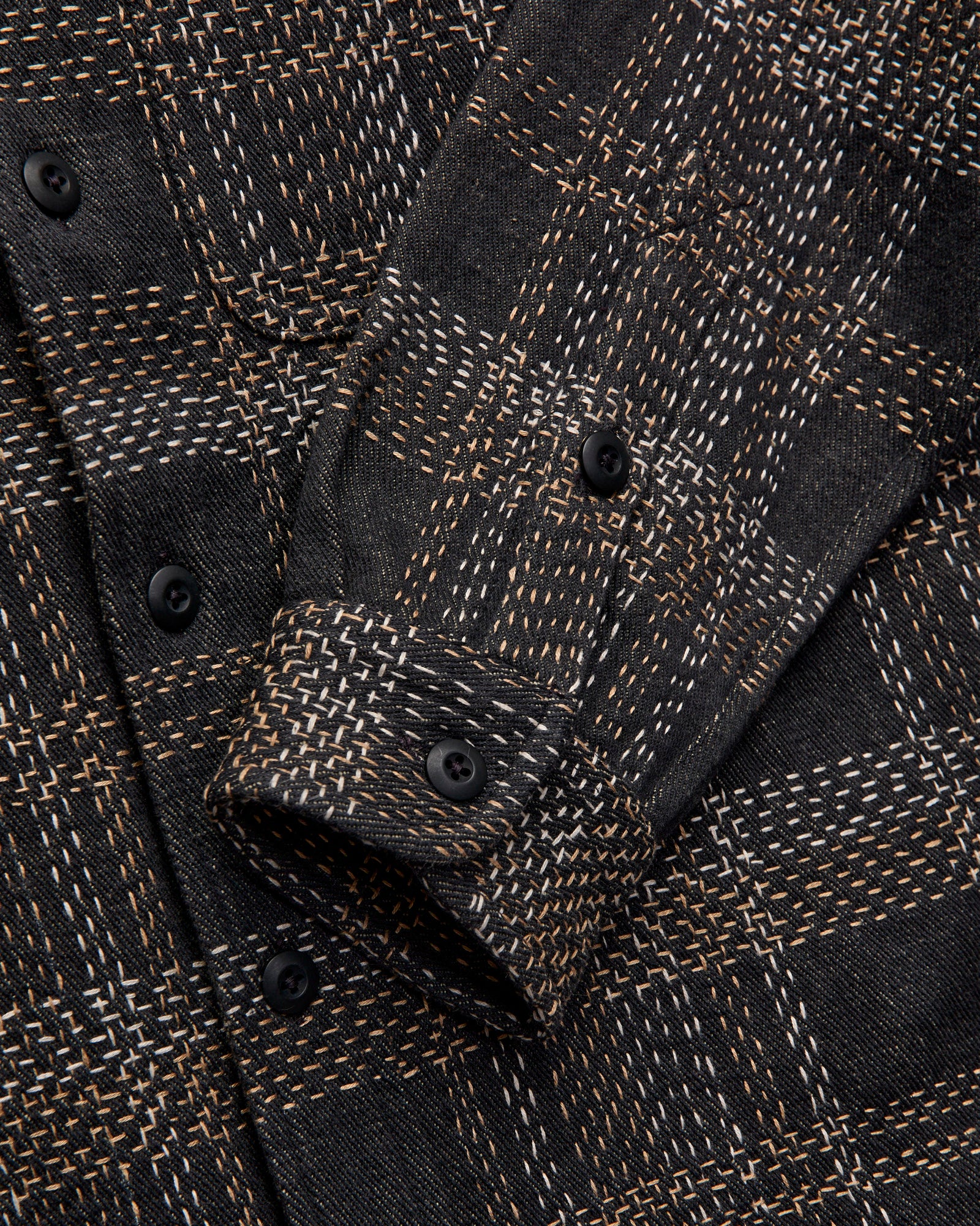 Hand Embroidered Ames Workshirt in Iron/Acacia Denim - Image 8