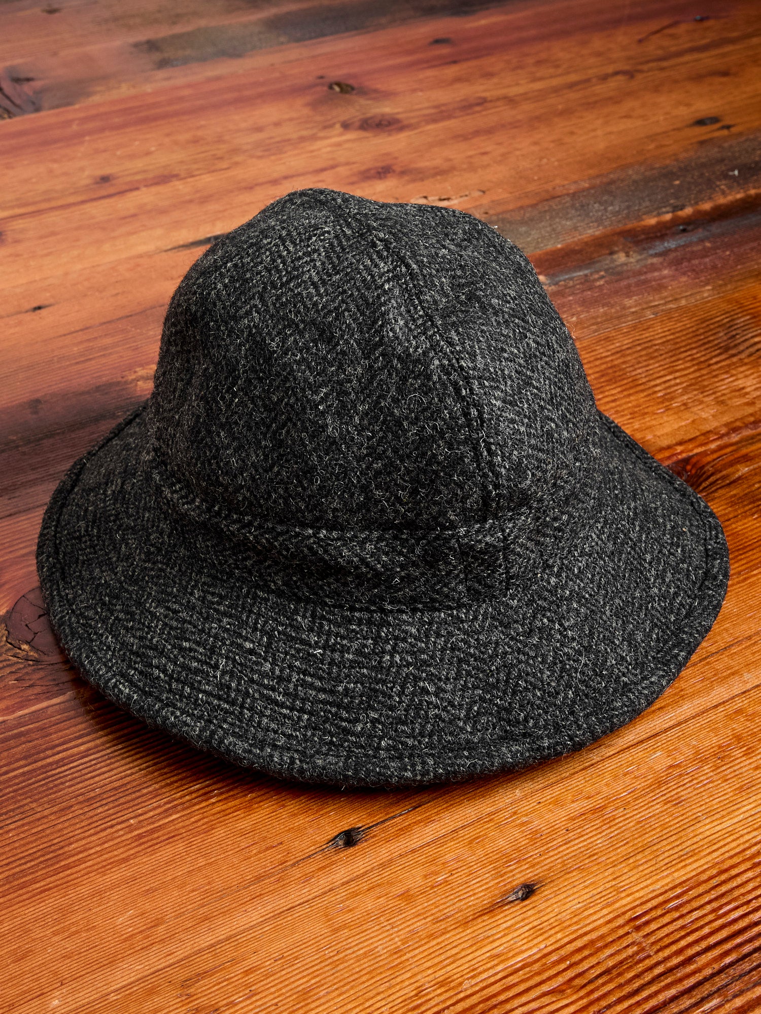 Harris Tweed Bucket Hat in Black - Image 3