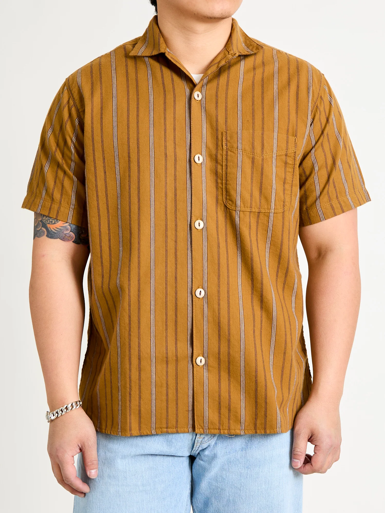 Hawaiian Button-Up Shirt in Lantern Stripe - Image 2