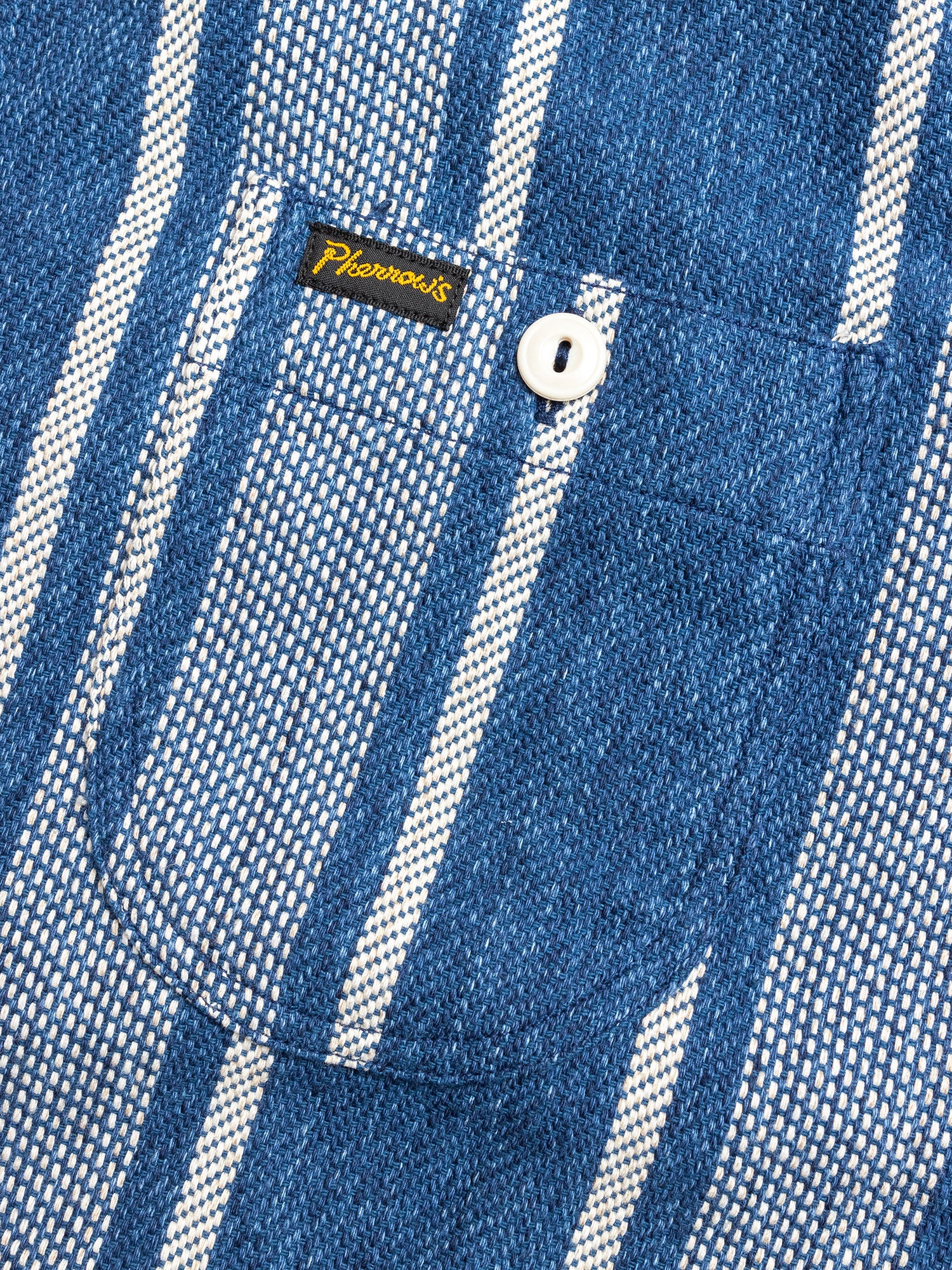 Heavy Flannel Work Shirt in Navy - Image 4