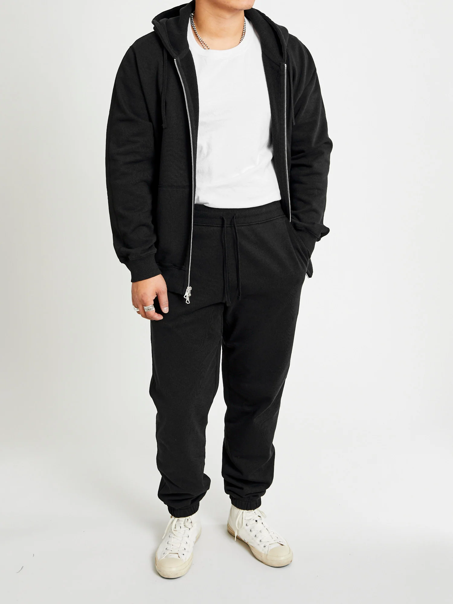 Heavyweight Fleece Cuffed Sweatpant in Black - Image 10