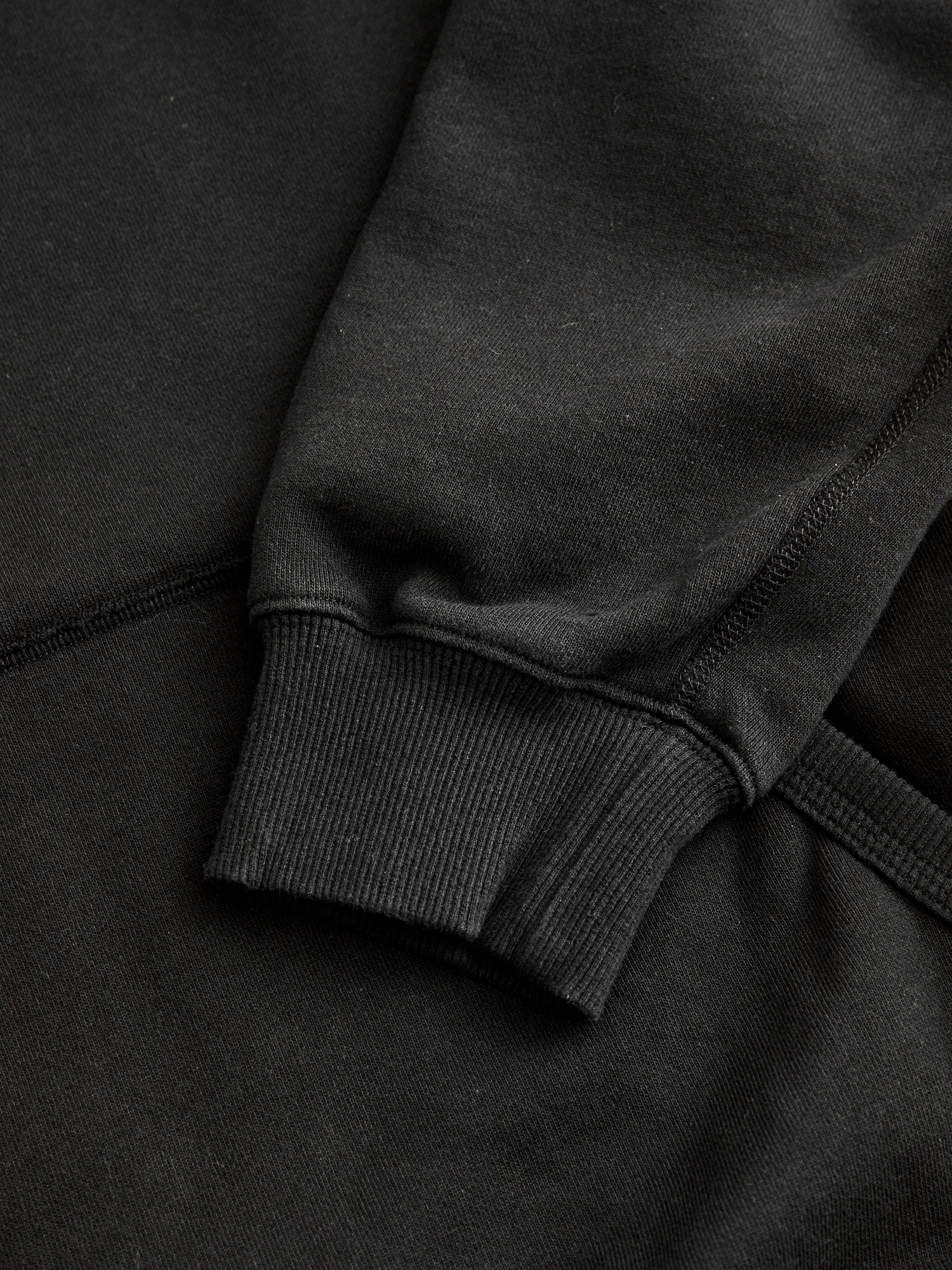Heavyweight Fleece Relaxed Pullover Hoodie in Black - Image 6