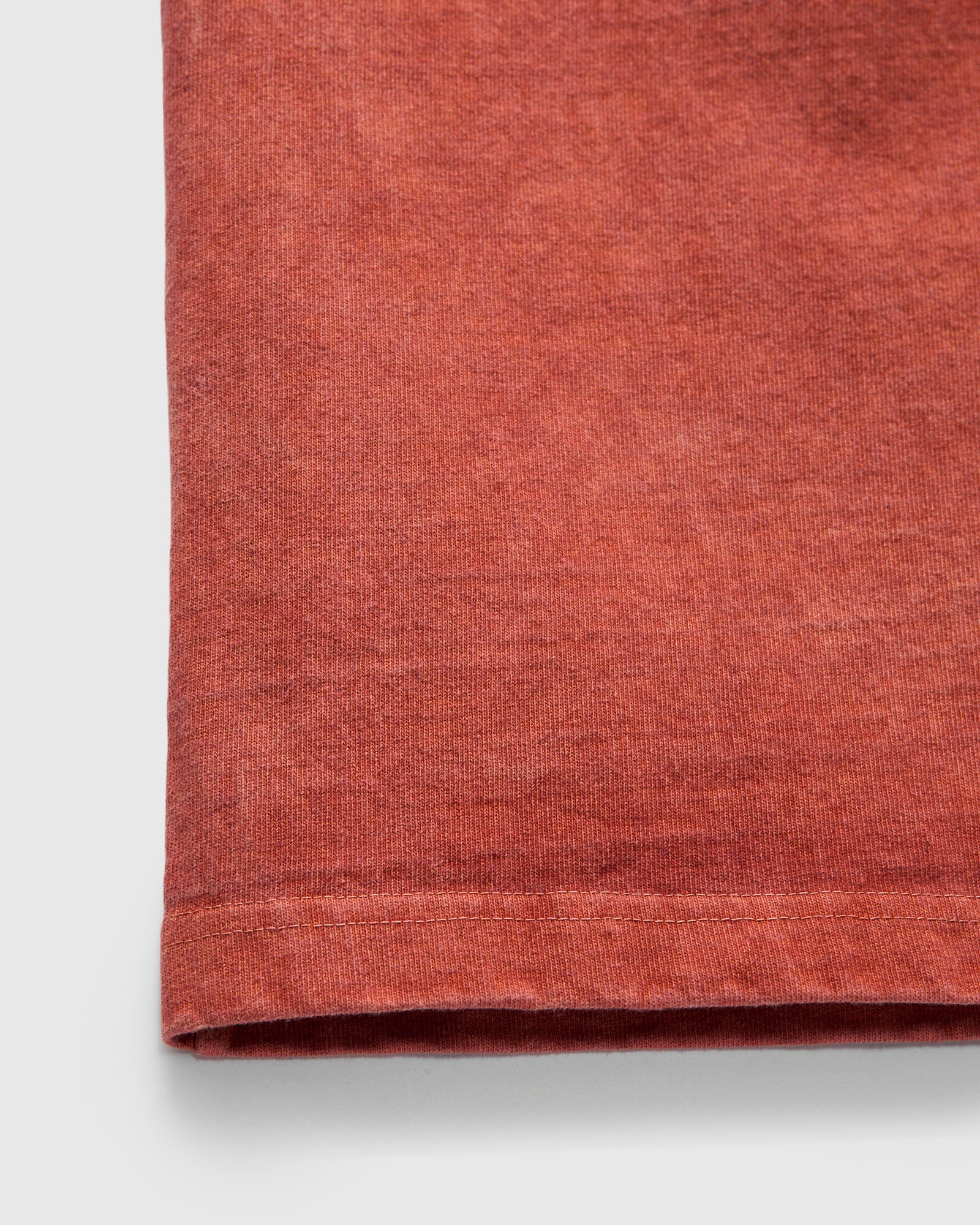 Heavyweight Pigment Dye Pocket T-Shirt in Brick - Image 6