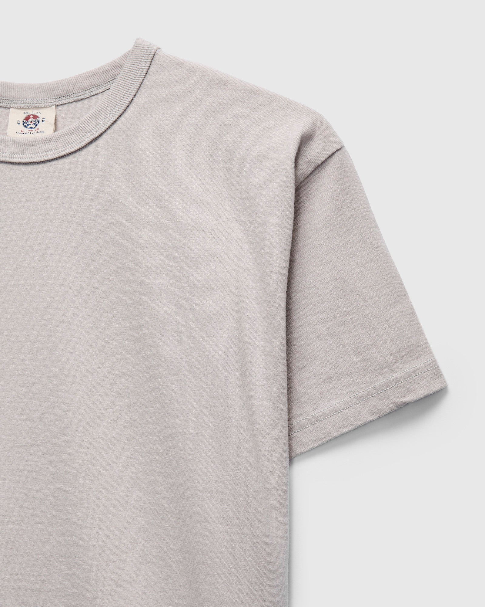 Heavyweight Solid T-Shirt in Light Grey - Image 5